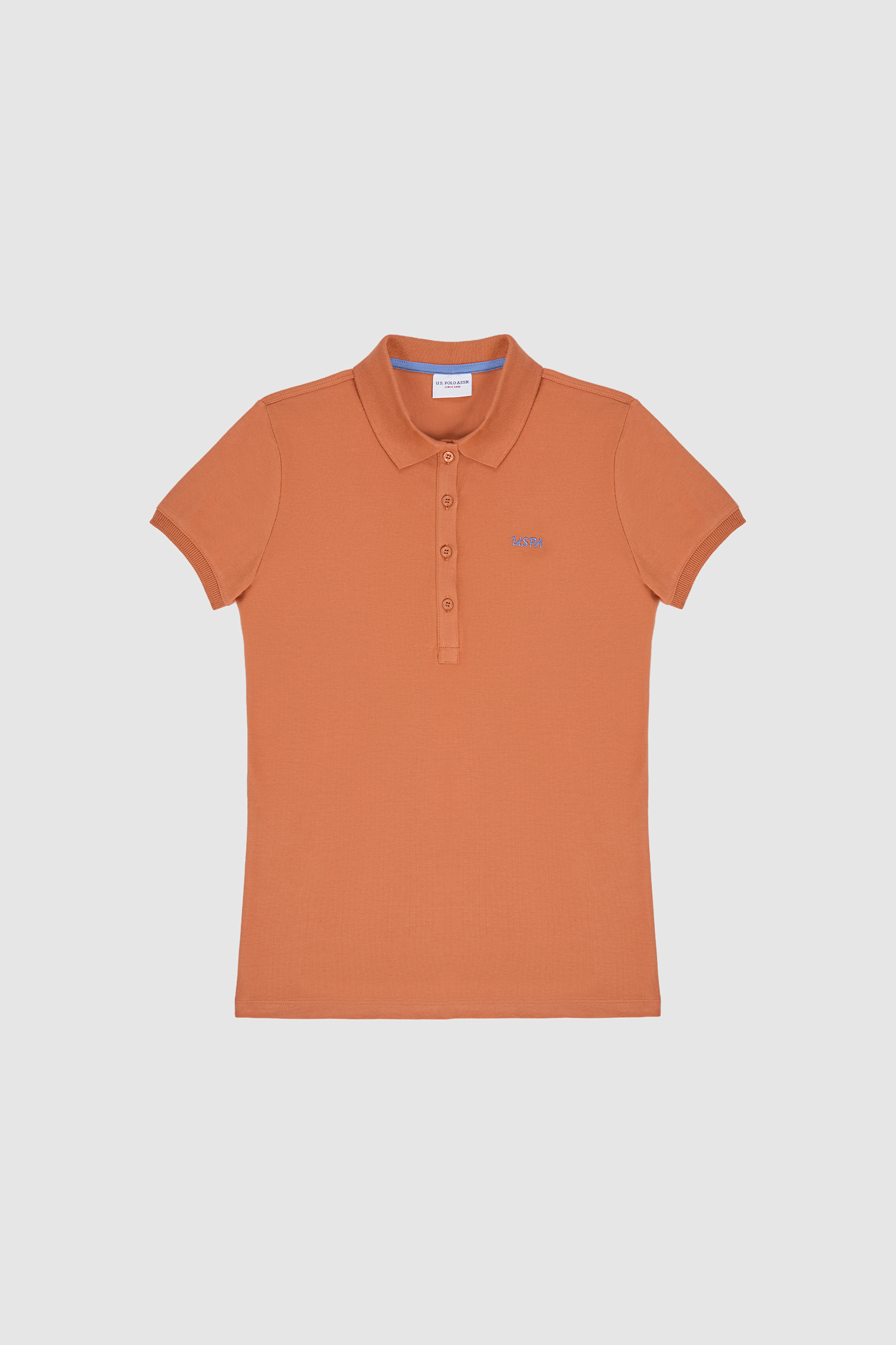 Kadın Gül Polo Yaka Basic Tişört - Image 7