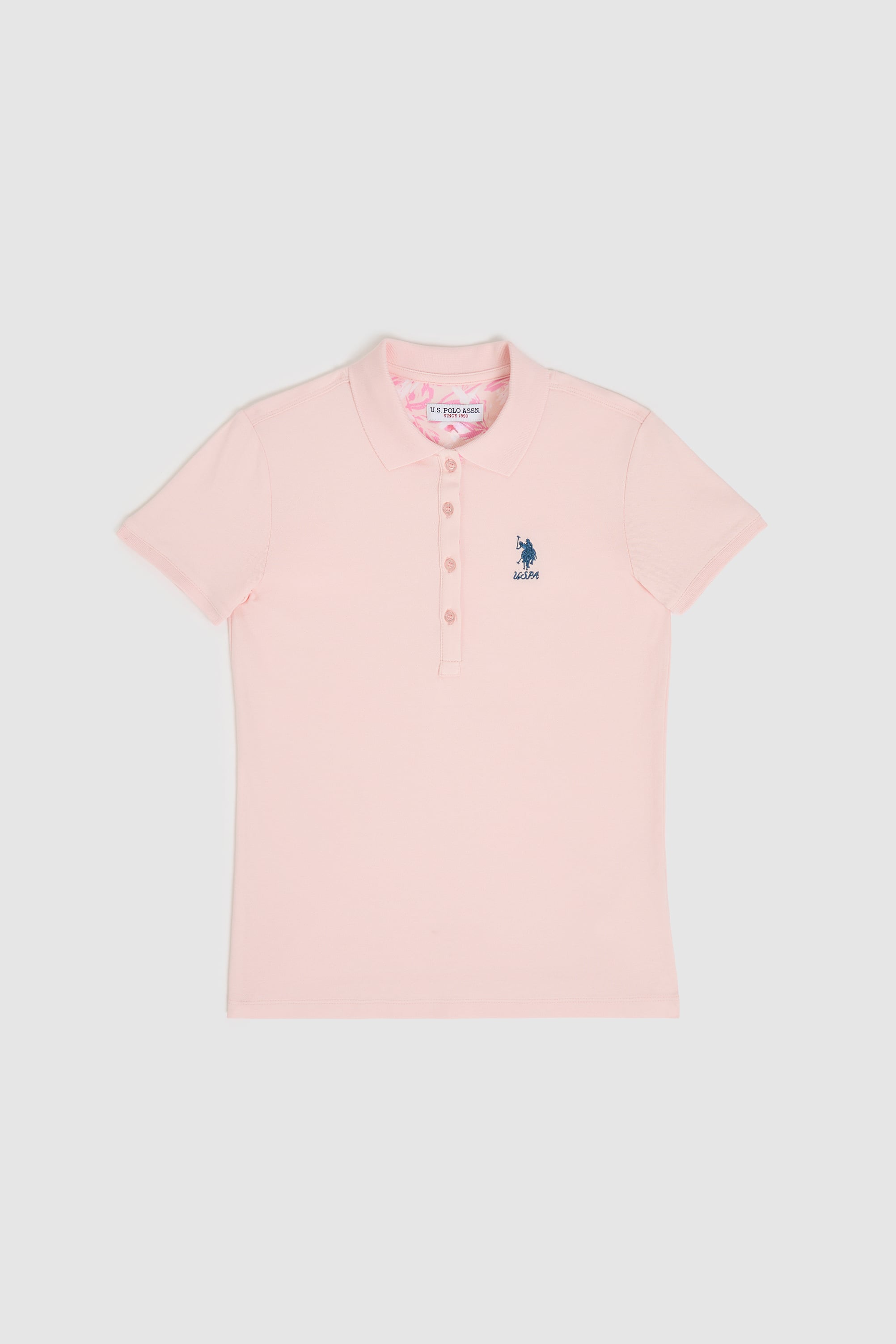 Kadın Açık Polo Yaka Basic Tişört - 50321798132