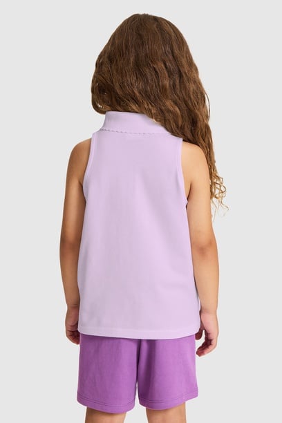 Kız Çocuk Lila Basic Tişört