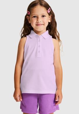 Kız Çocuk Lila Basic Tişört - 50325660012