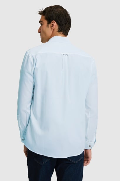 Erkek Açık Mavi Uzun Kollu Basic Gömlek
