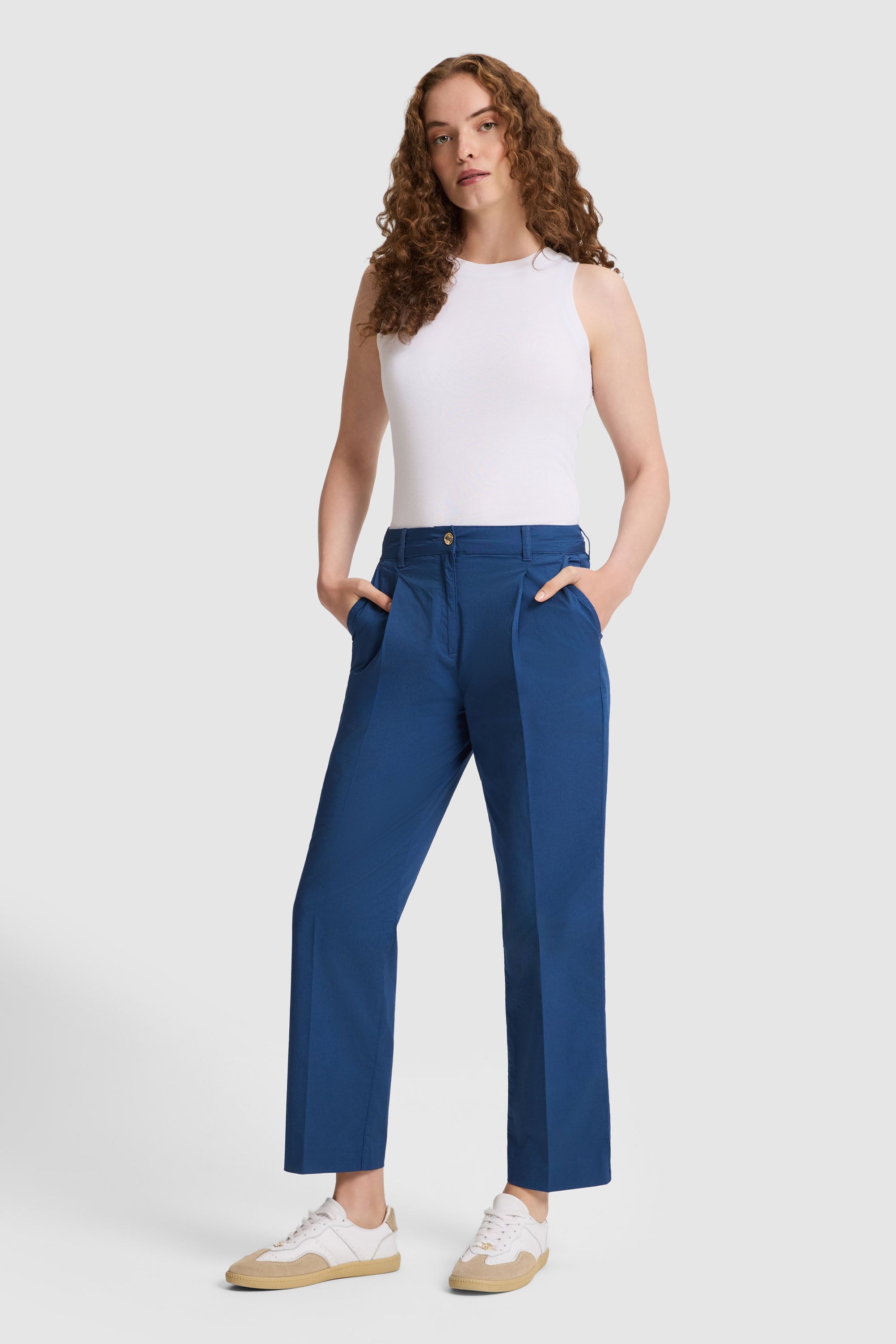 Kadın Açık Lacivert Kanvas Pantolon - 50325545003