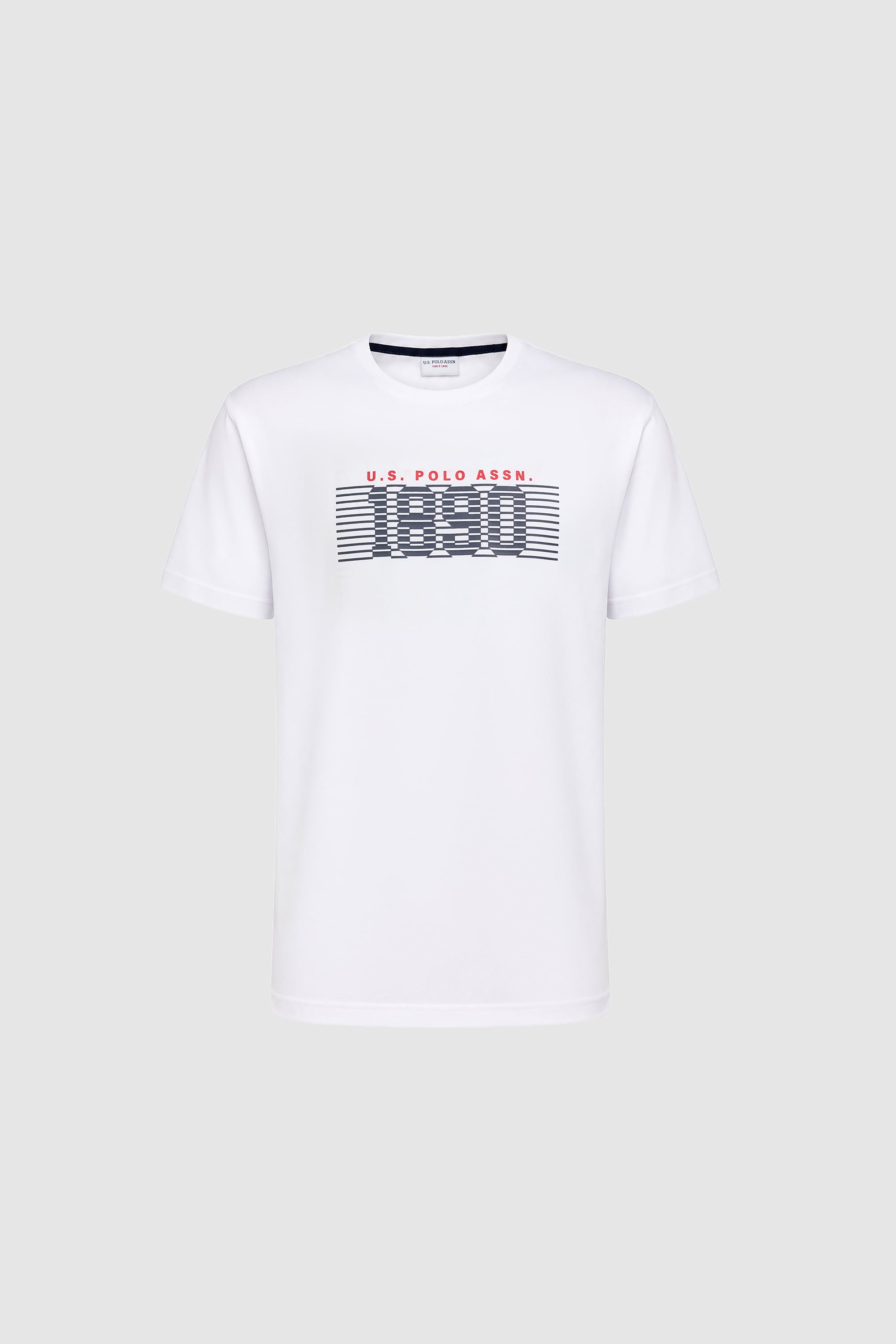 Erkek Beyaz Regular Fit Bisiklet Yaka Tişört - 50322407018