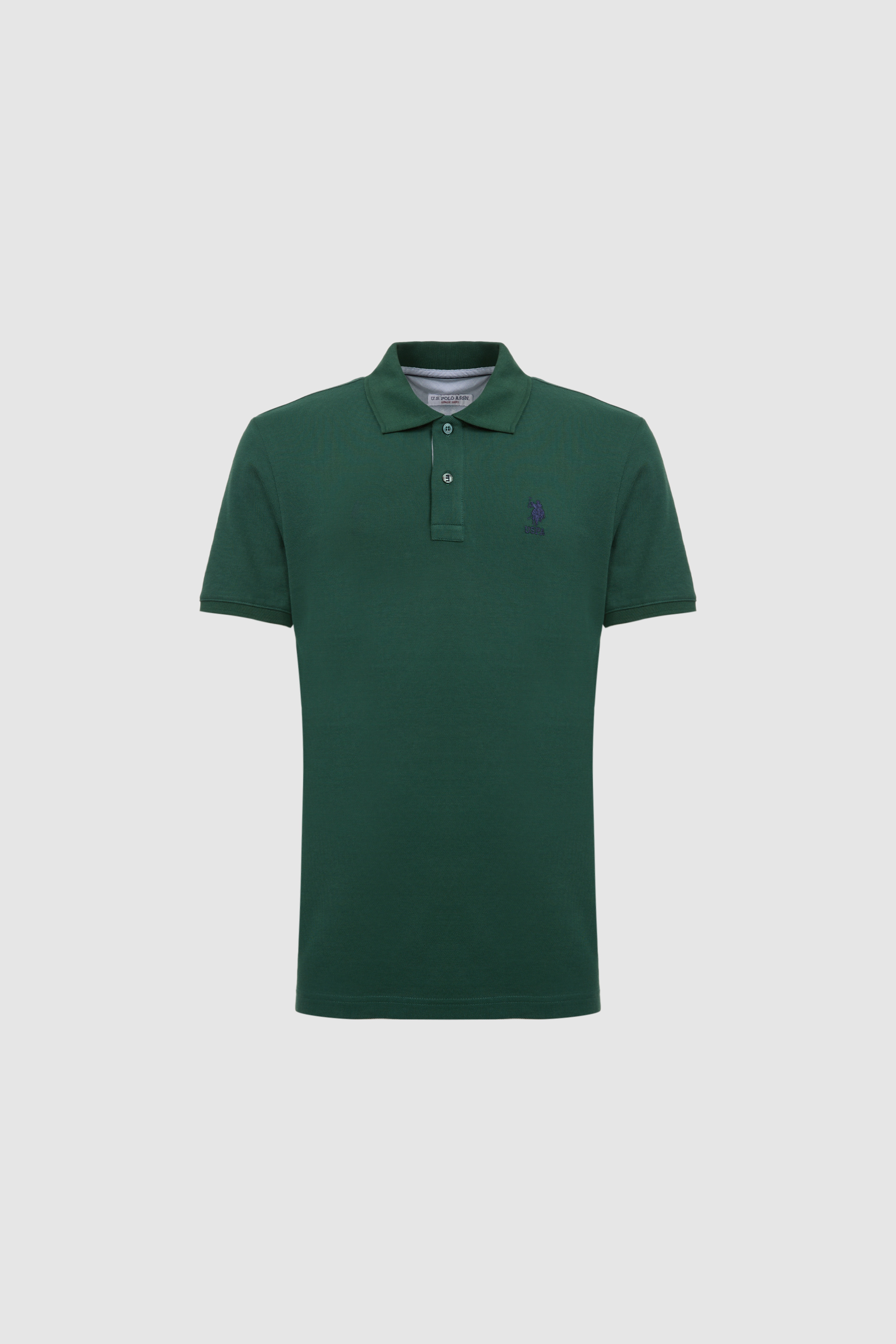 Erkek Koyu Yeşil Regular Fit Polo Yaka Basic Tişört - Image 7
