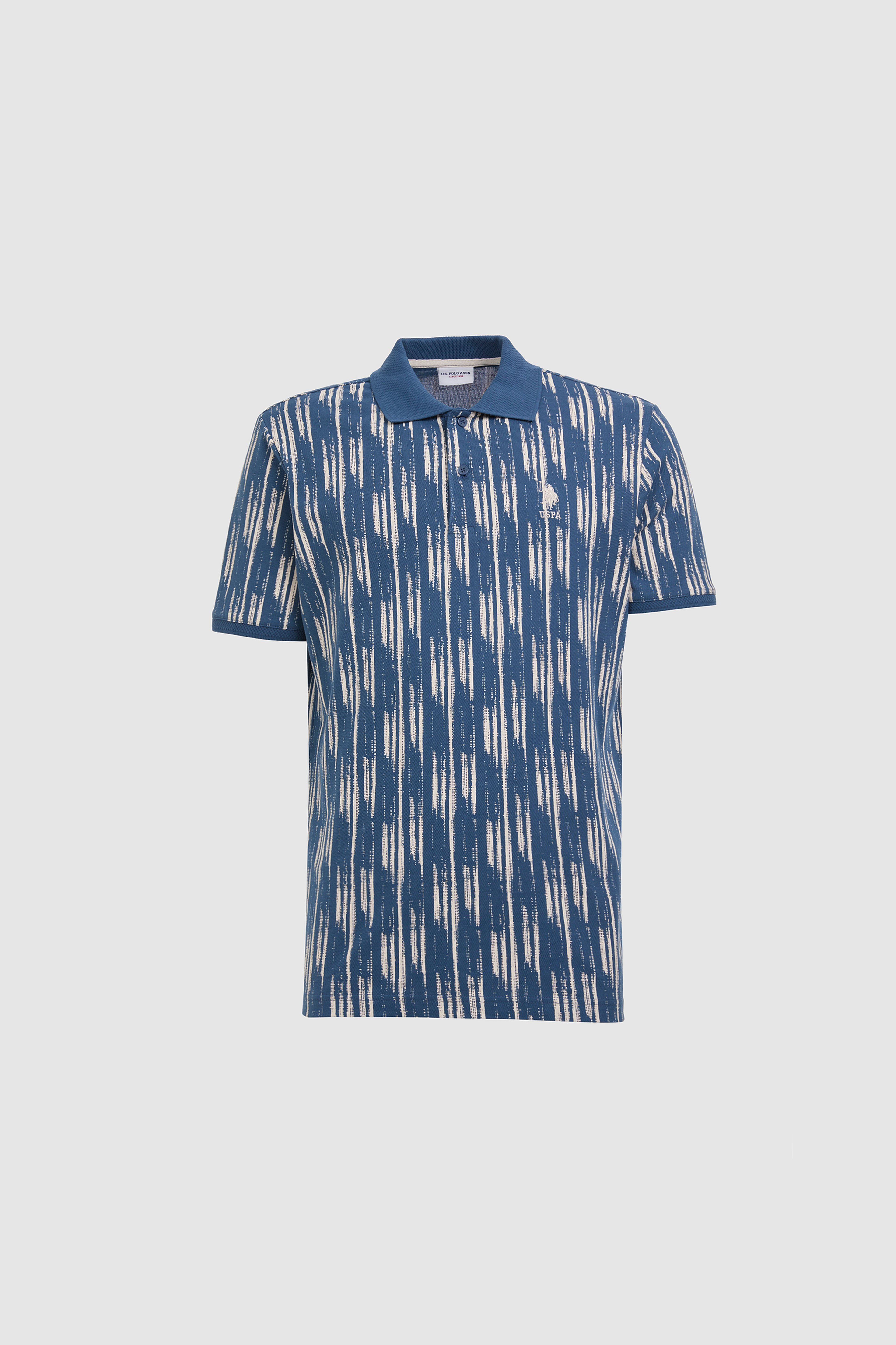 Erkek Açık Lacivert Regular Fit Polo Yaka Tişört - Image 7