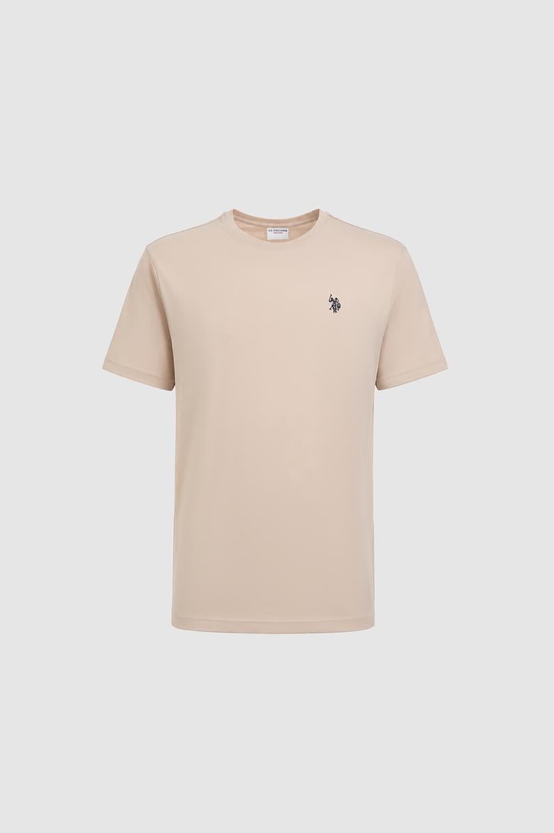 Erkek Taş Regular Fit Bisiklet Yaka Basic Tişört