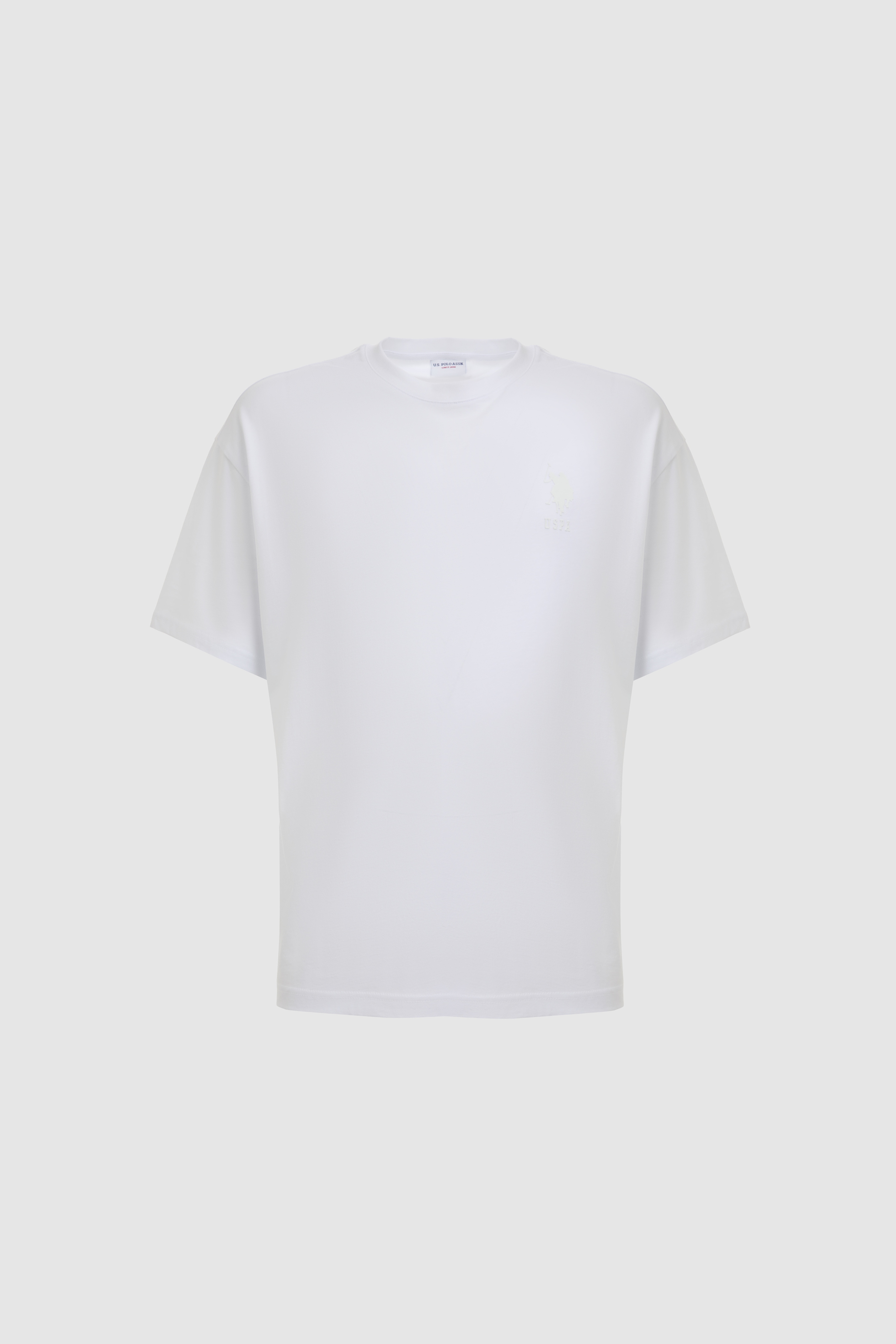 Erkek Beyaz Comfort Fit Bisiklet Yaka Basic Tişört - Image 7