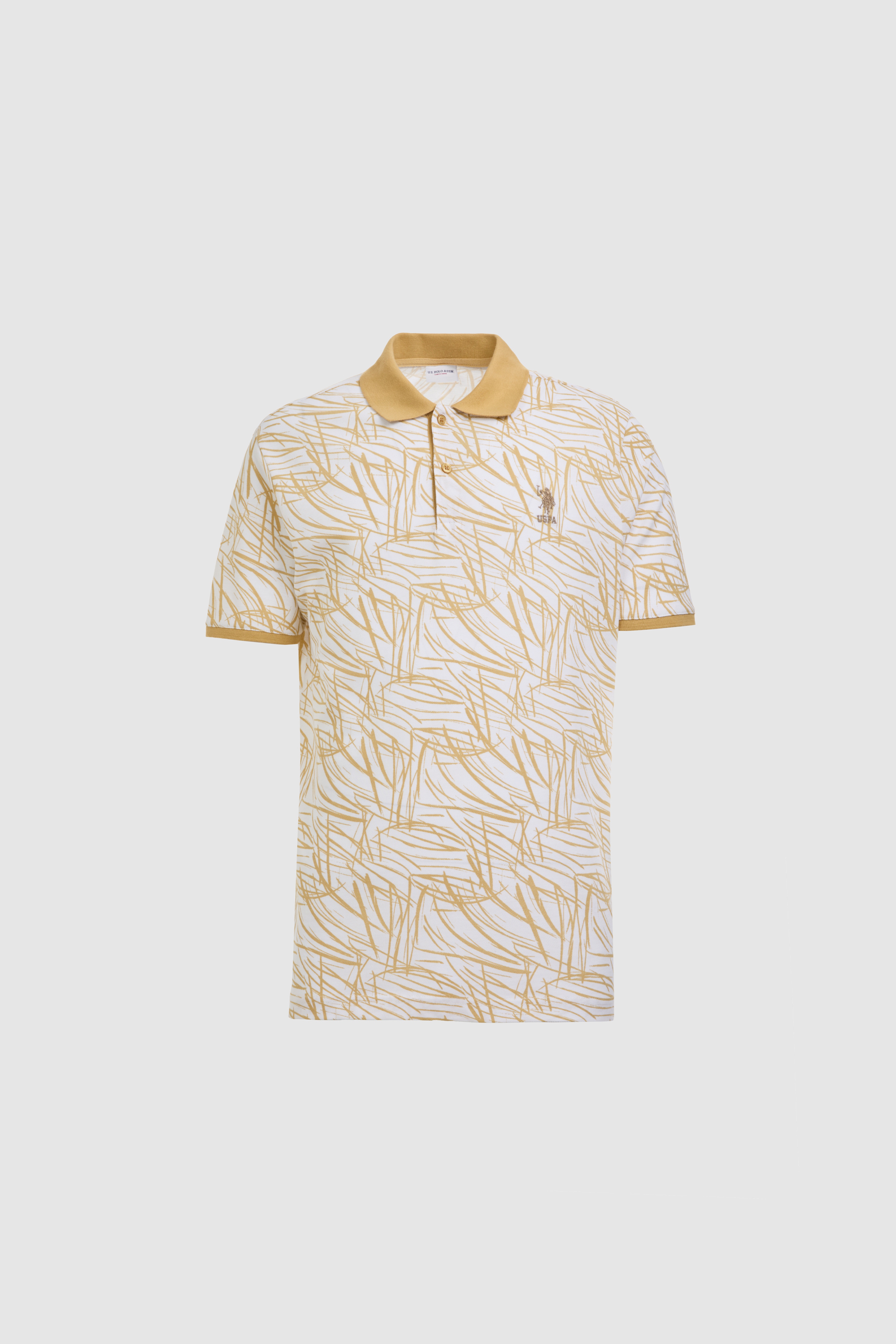 Erkek Bej Regular Fit Polo Yaka Tişört - Image 7