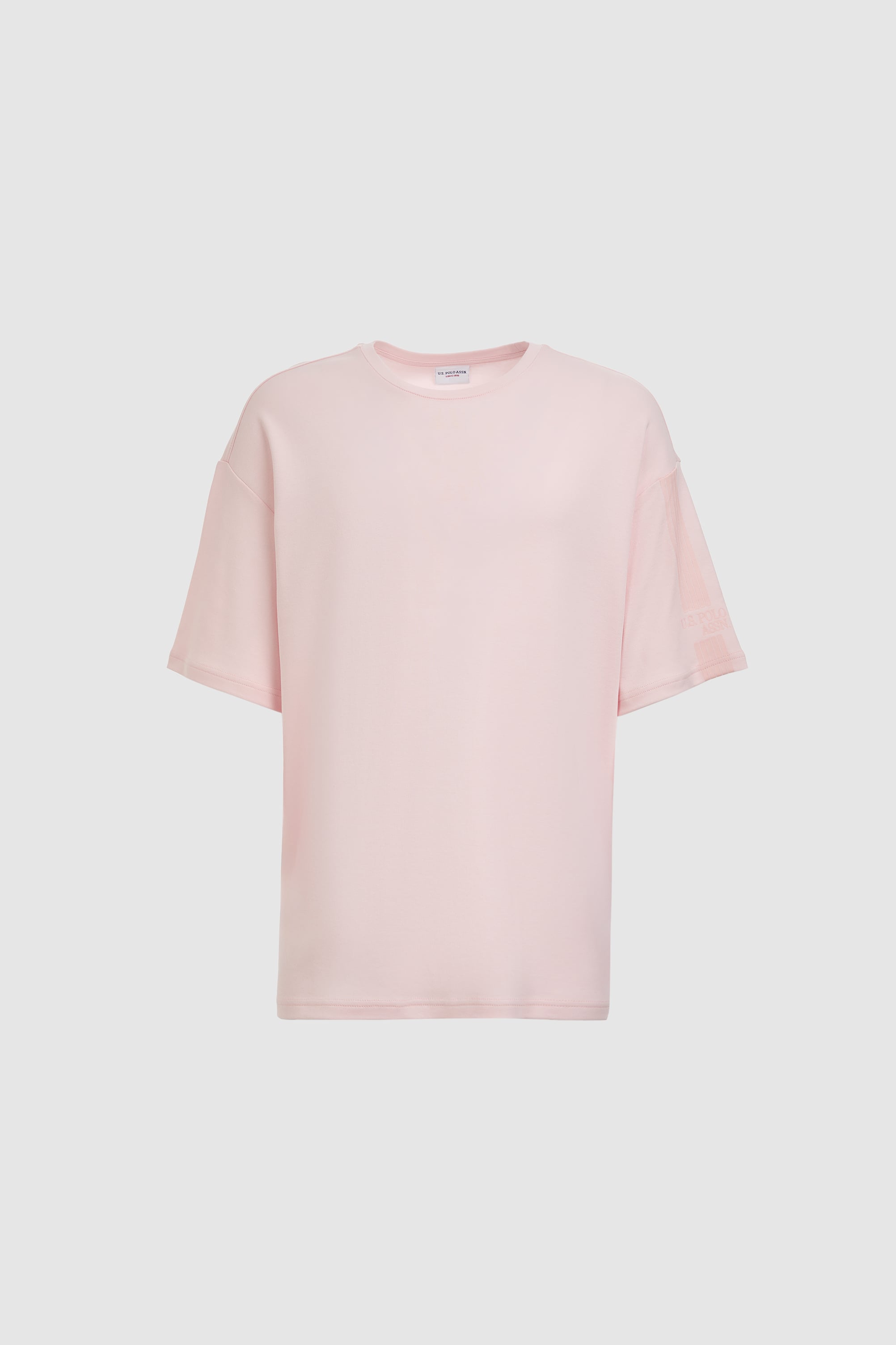 Erkek Açık Pembe Comfort Fit Bisiklet Yaka Tişört - 50327013012