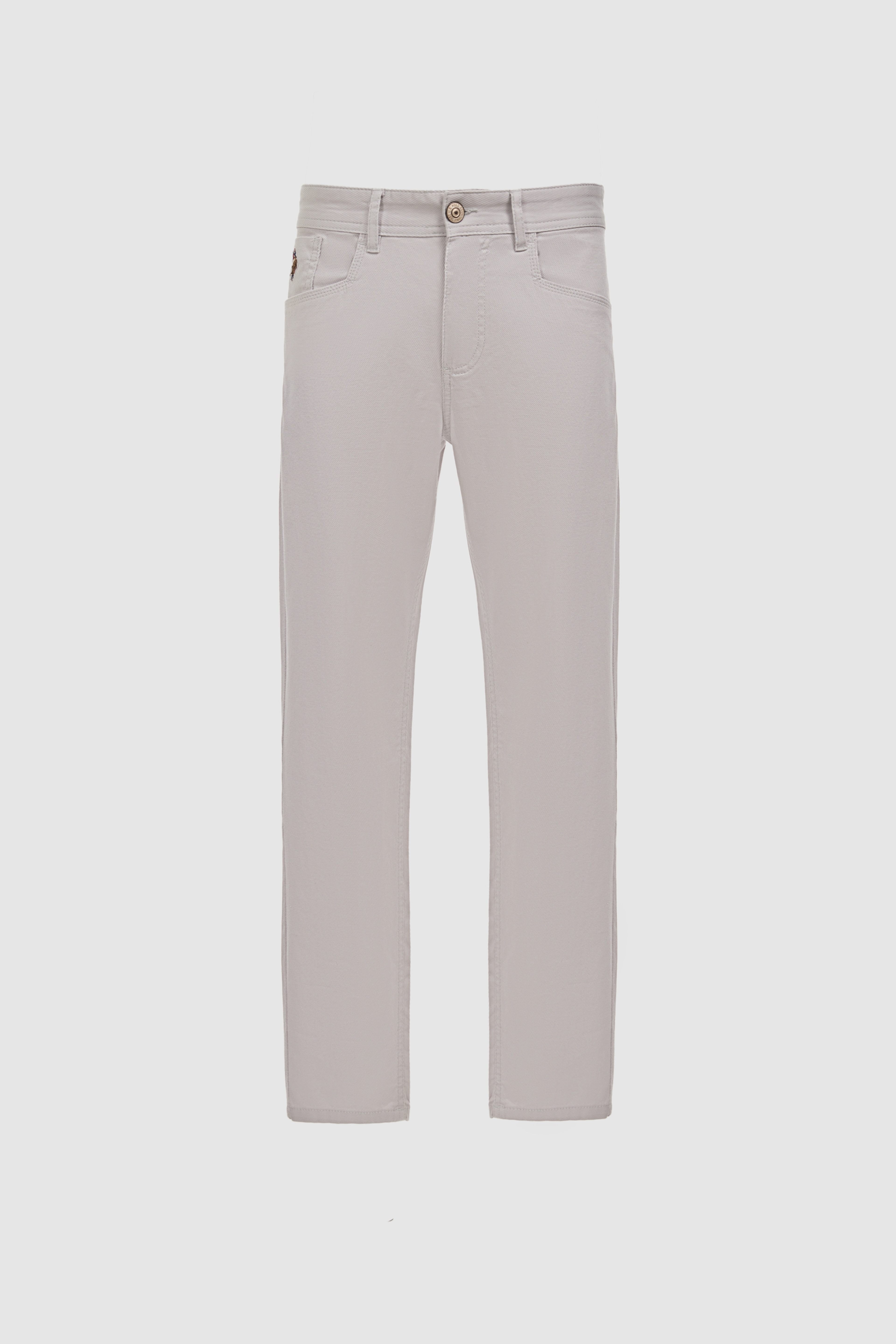 Erkek Açık Gri Kanvas / Chino Pantolon