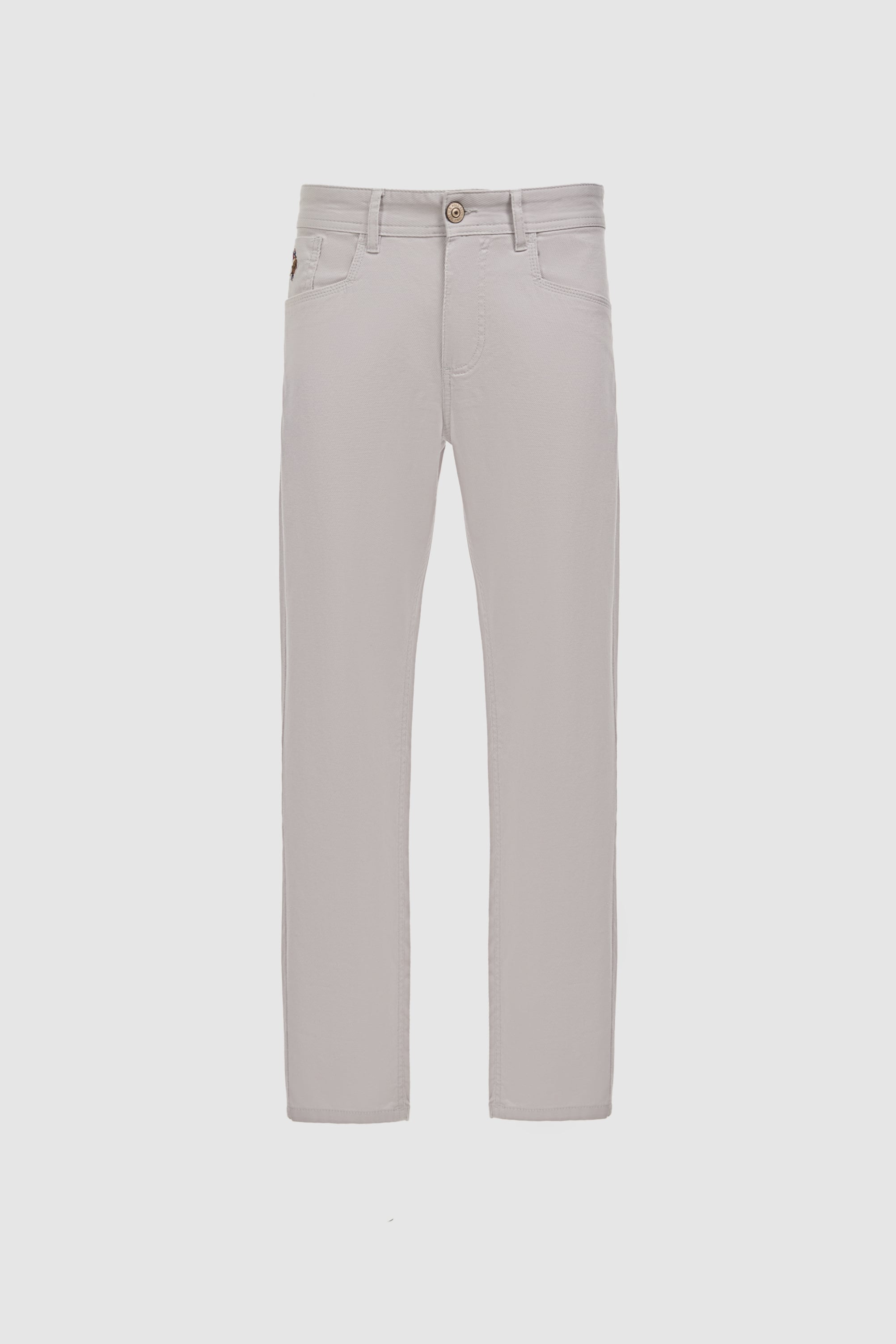 Erkek Açık Gri Kanvas / Chino Pantolon