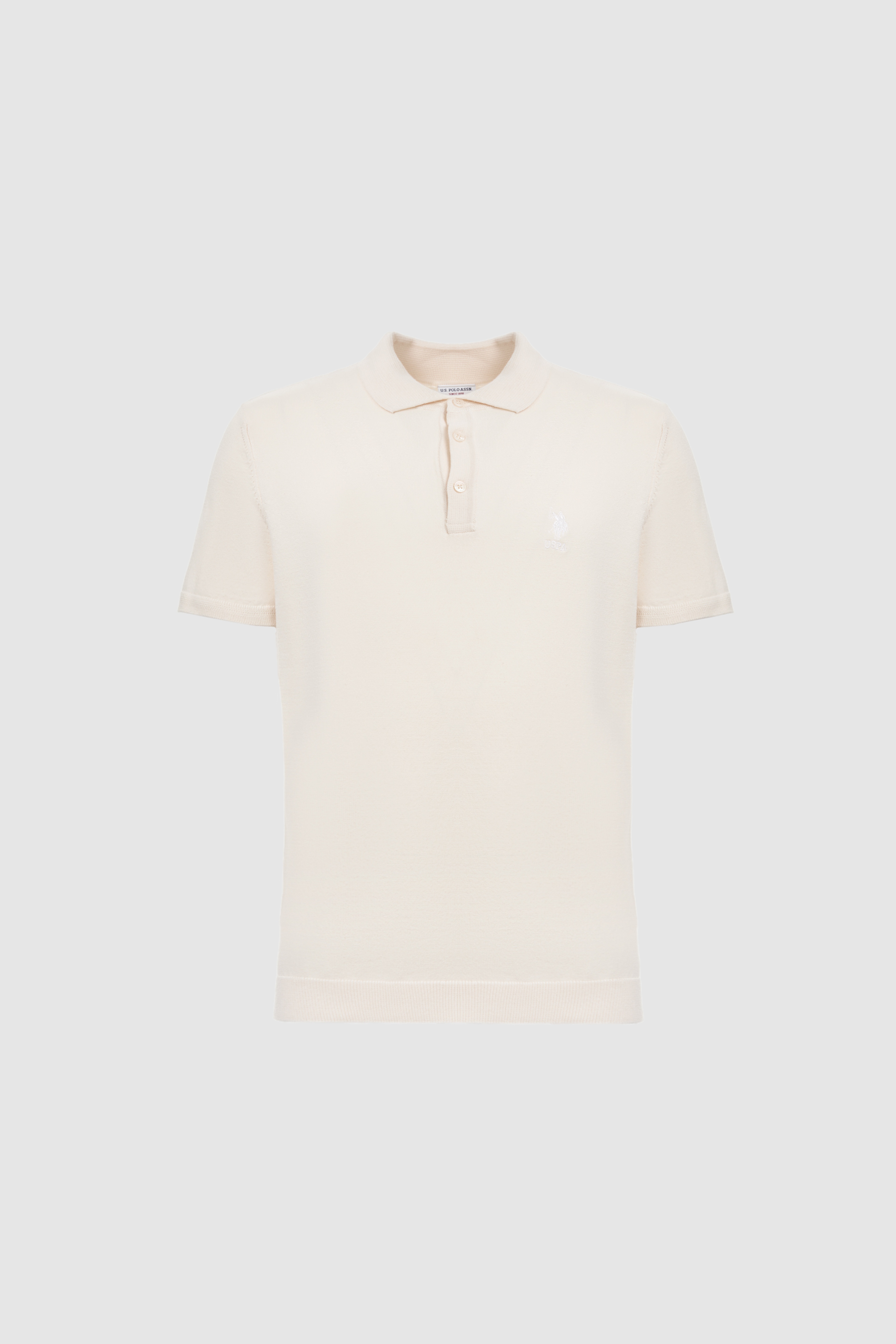 Erkek Krem Polo Yaka Triko Tişört