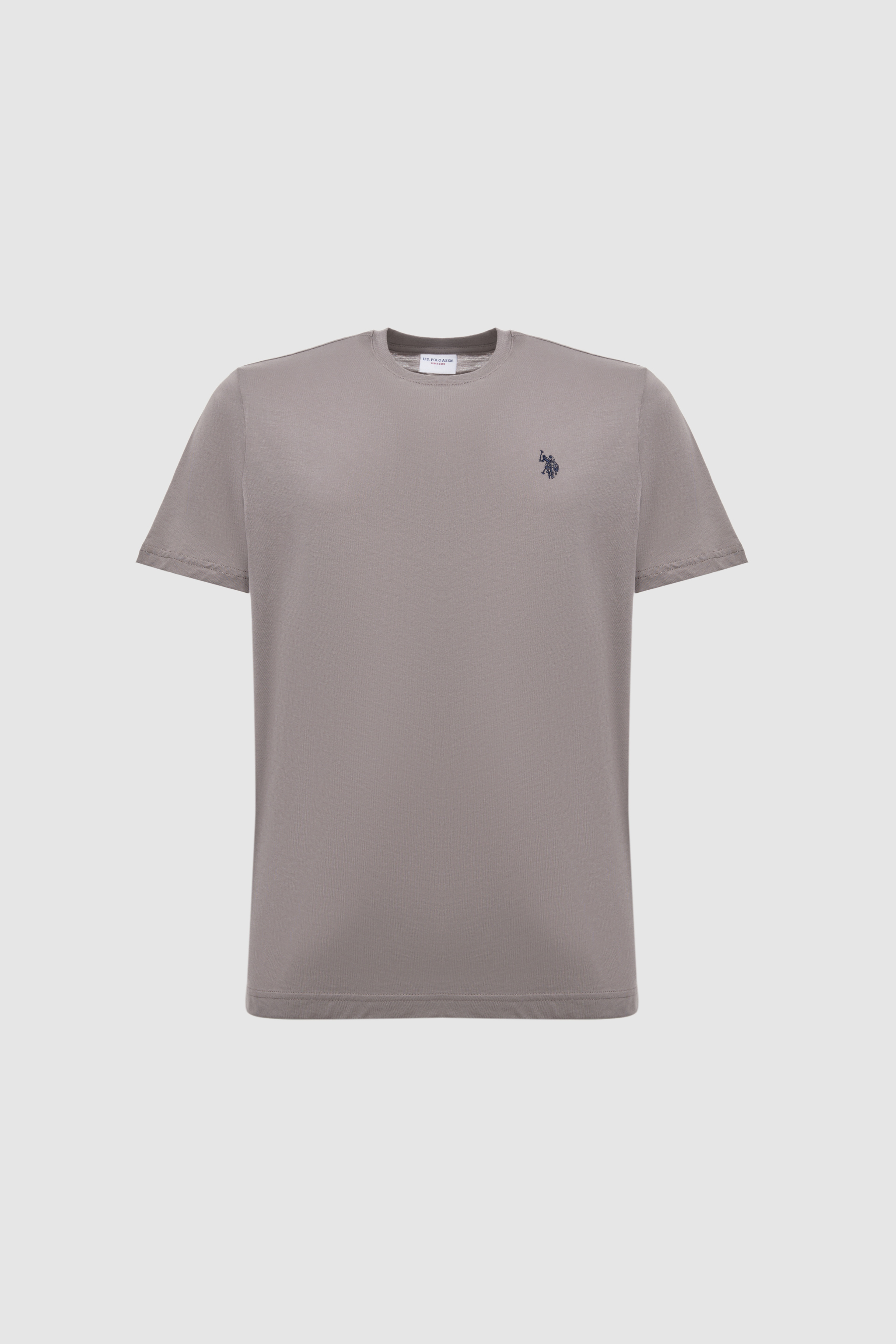 Erkek Gri Regular Fit Bisiklet Yaka Basic Tişört - Image 7