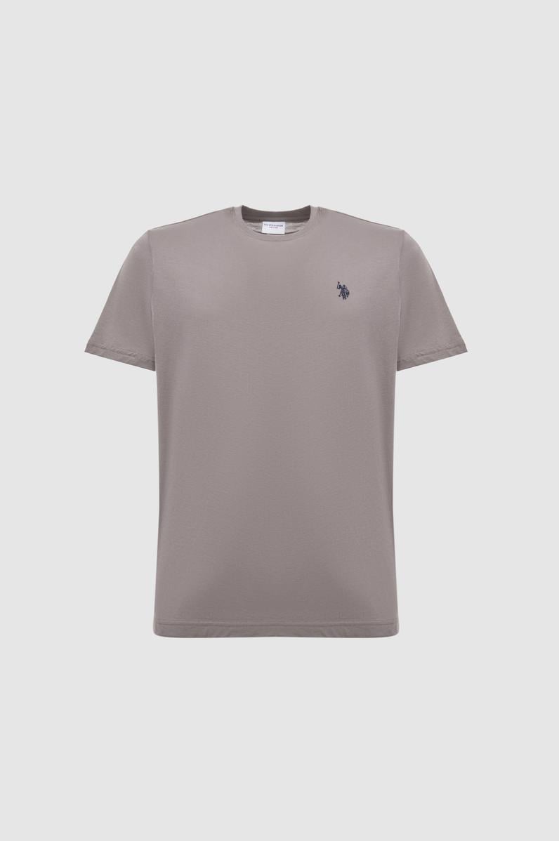 Erkek Gri Regular Fit Bisiklet Yaka Basic Tişört