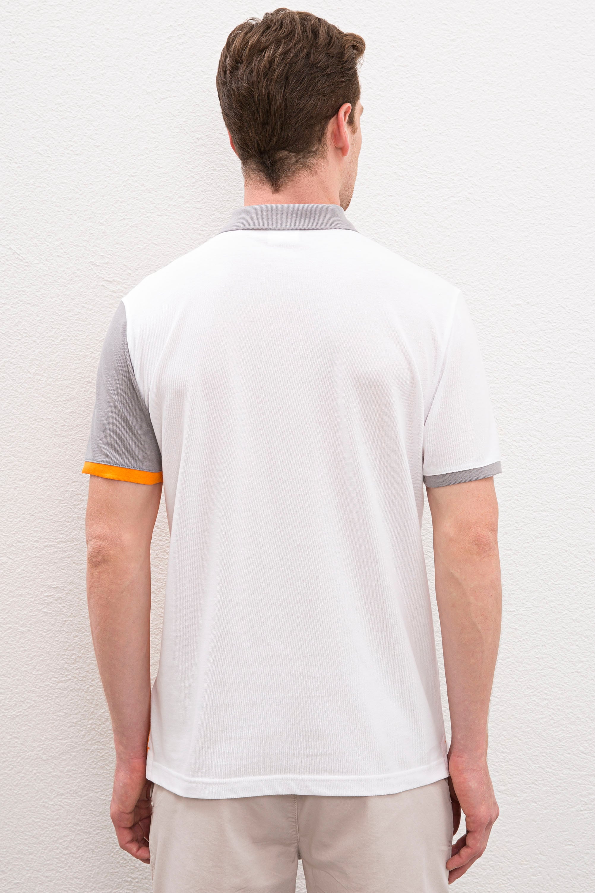 Erkek Gri Polo Yaka T-Shirt