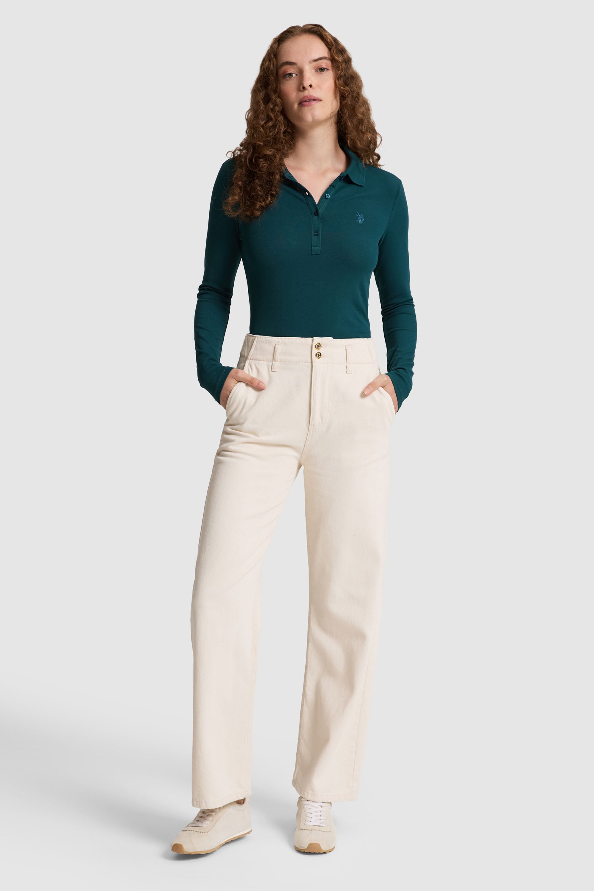 Kadın Yeşil Basic Sweatshirt - Image 4