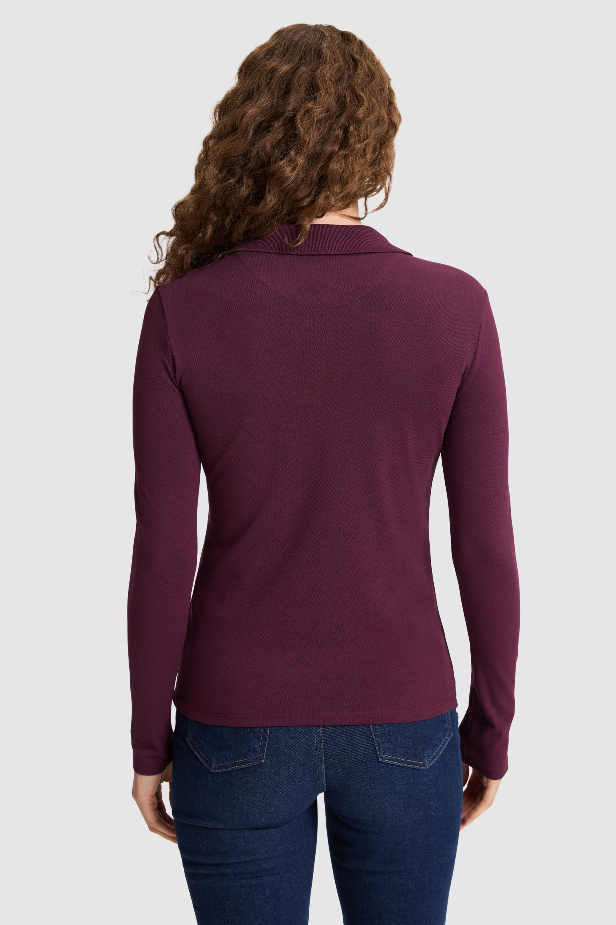 Kadın Bordo Basic Sweatshirt - Image 5