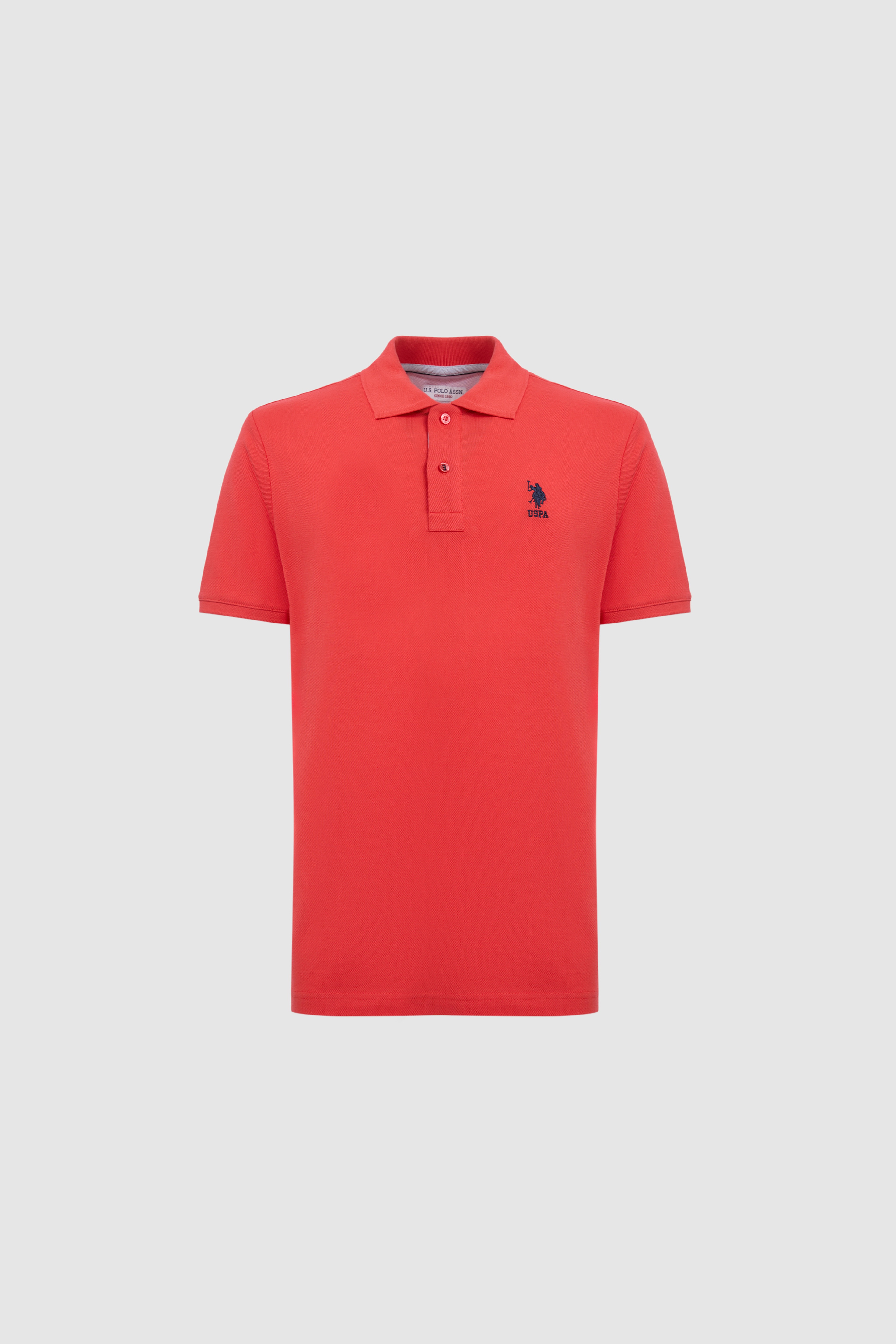 Erkek Regular Fit Polo Yaka Kırmızı Basic Tişört - Image 7