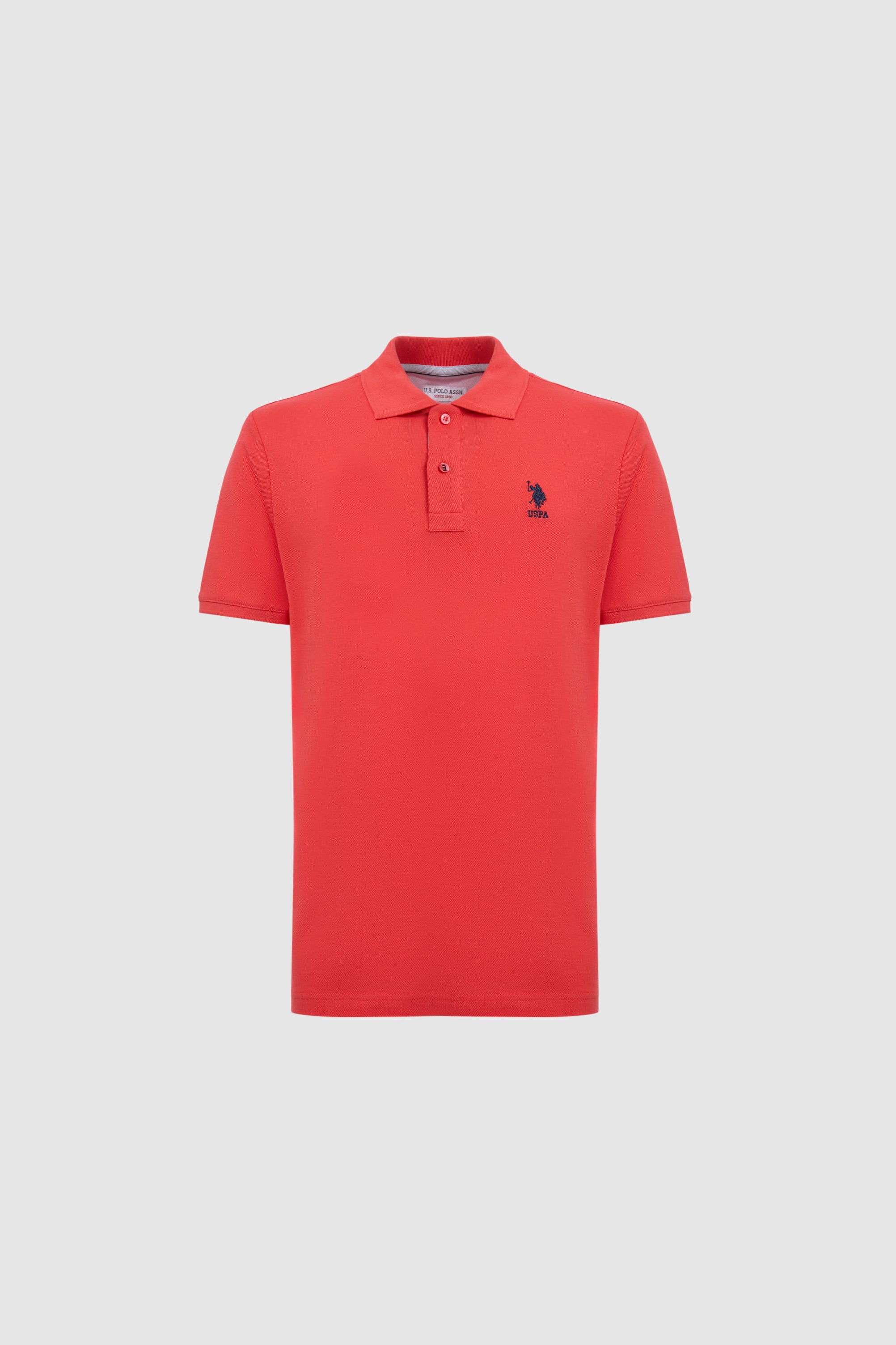 Erkek Regular Fit Polo Yaka Kırmızı Basic Tişört - 50322314177