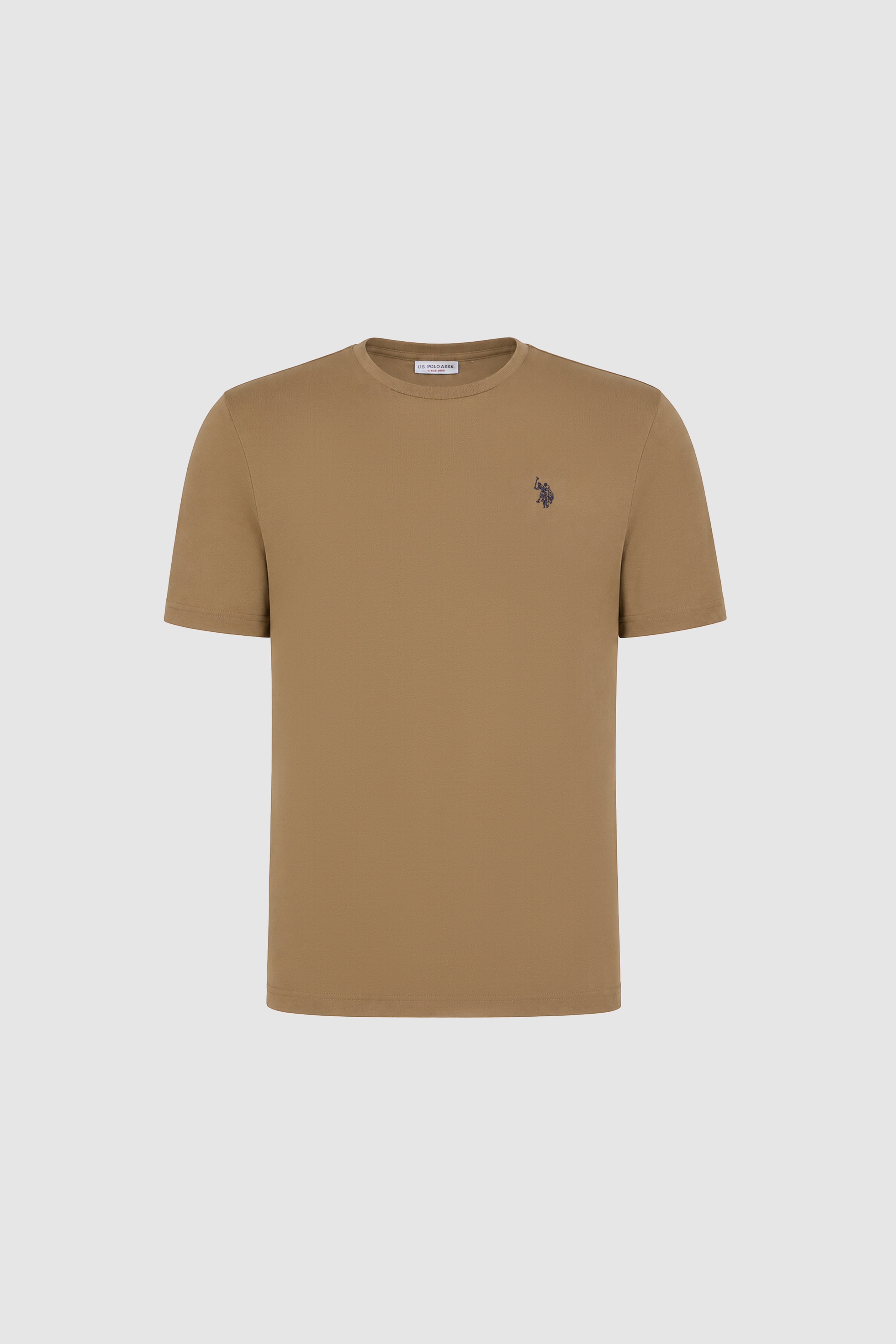 Erkek Haki Regular Fit Bisiklet Yaka Basic Tişört - Image 7