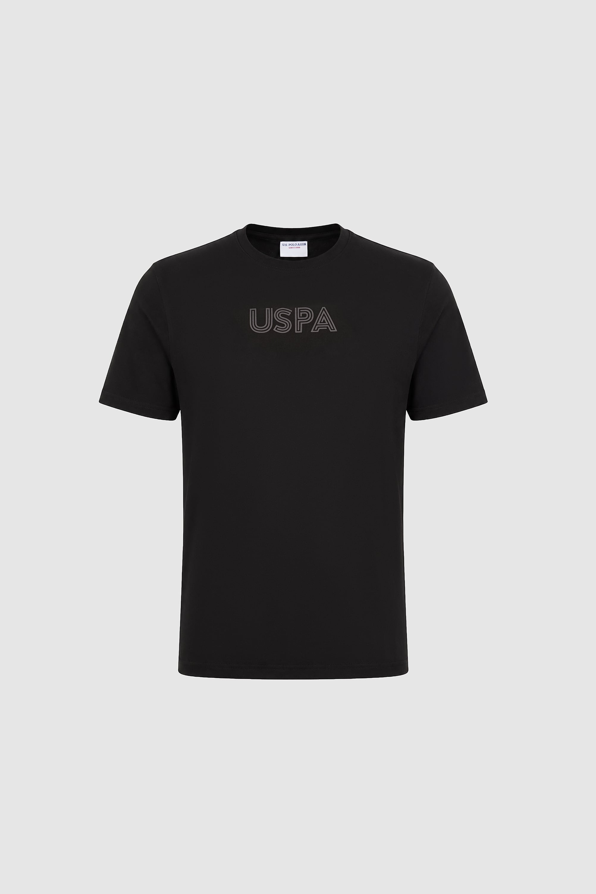 Erkek Regular Fit Bisiklet Yaka Siyah Basic Tişört - 50325245057