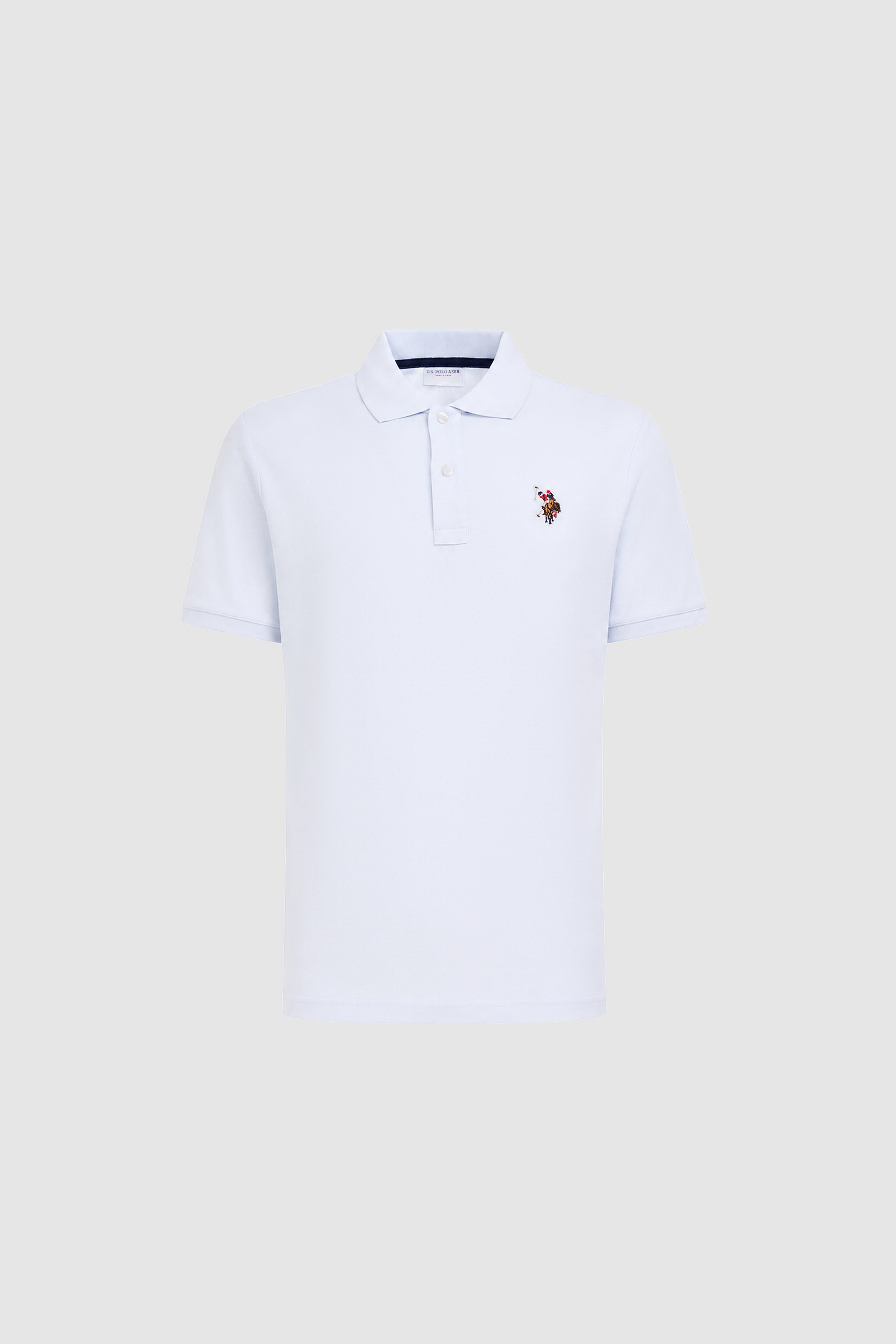 Erkek Beyaz Regular Fit Polo Yaka Basic Tişört