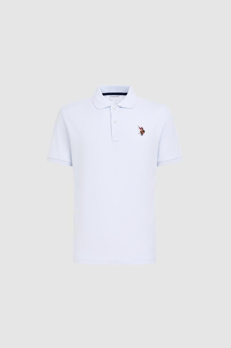 Erkek Beyaz Regular Fit Polo Yaka Basic Tişört