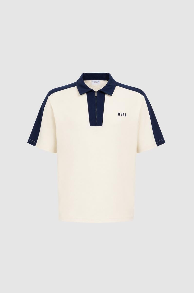 Erkek Krem Comfort Fit Polo Yaka Tişört