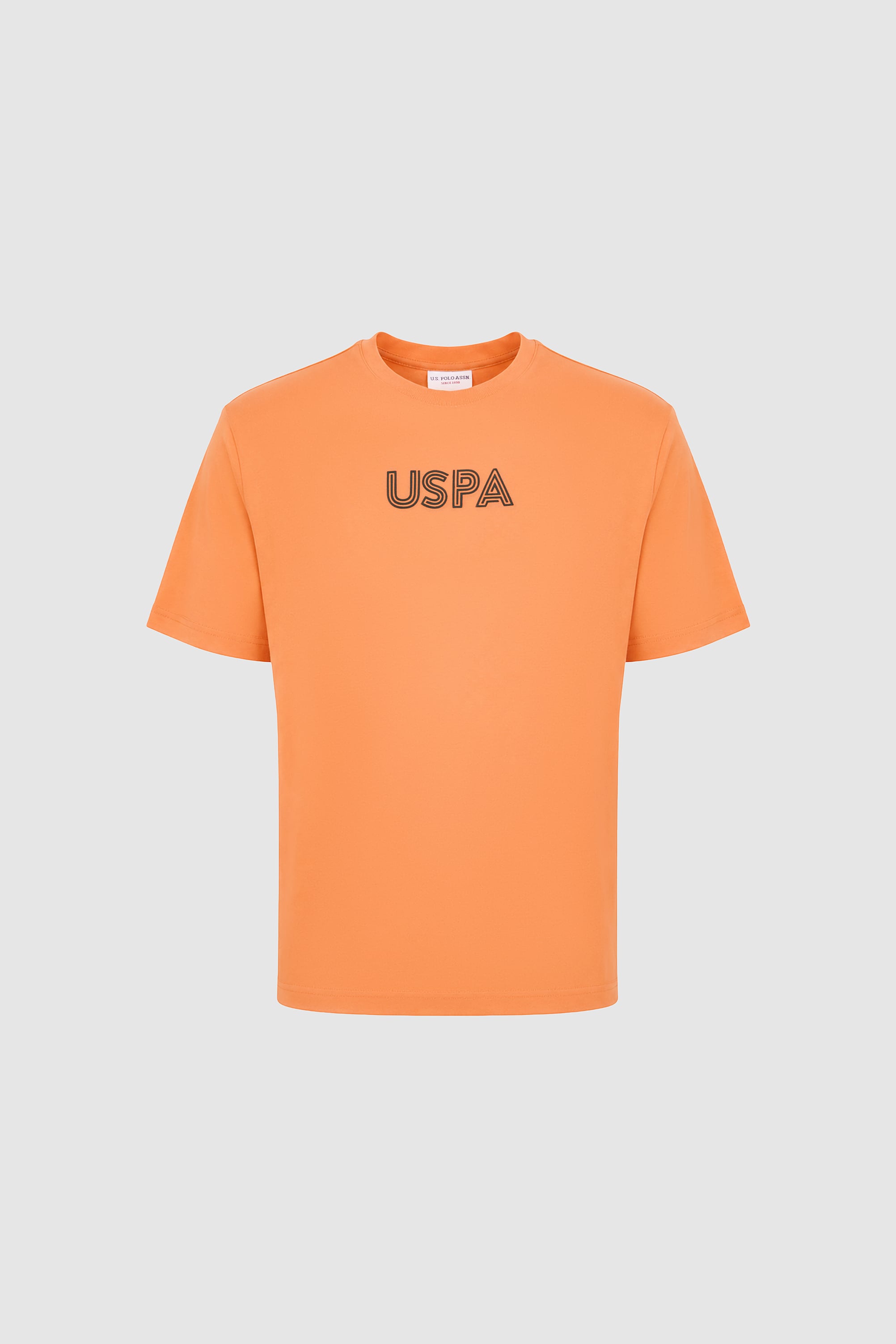 Erkek Turuncu Regular Fit Bisiklet Yaka Basic Tişör - 50325245097