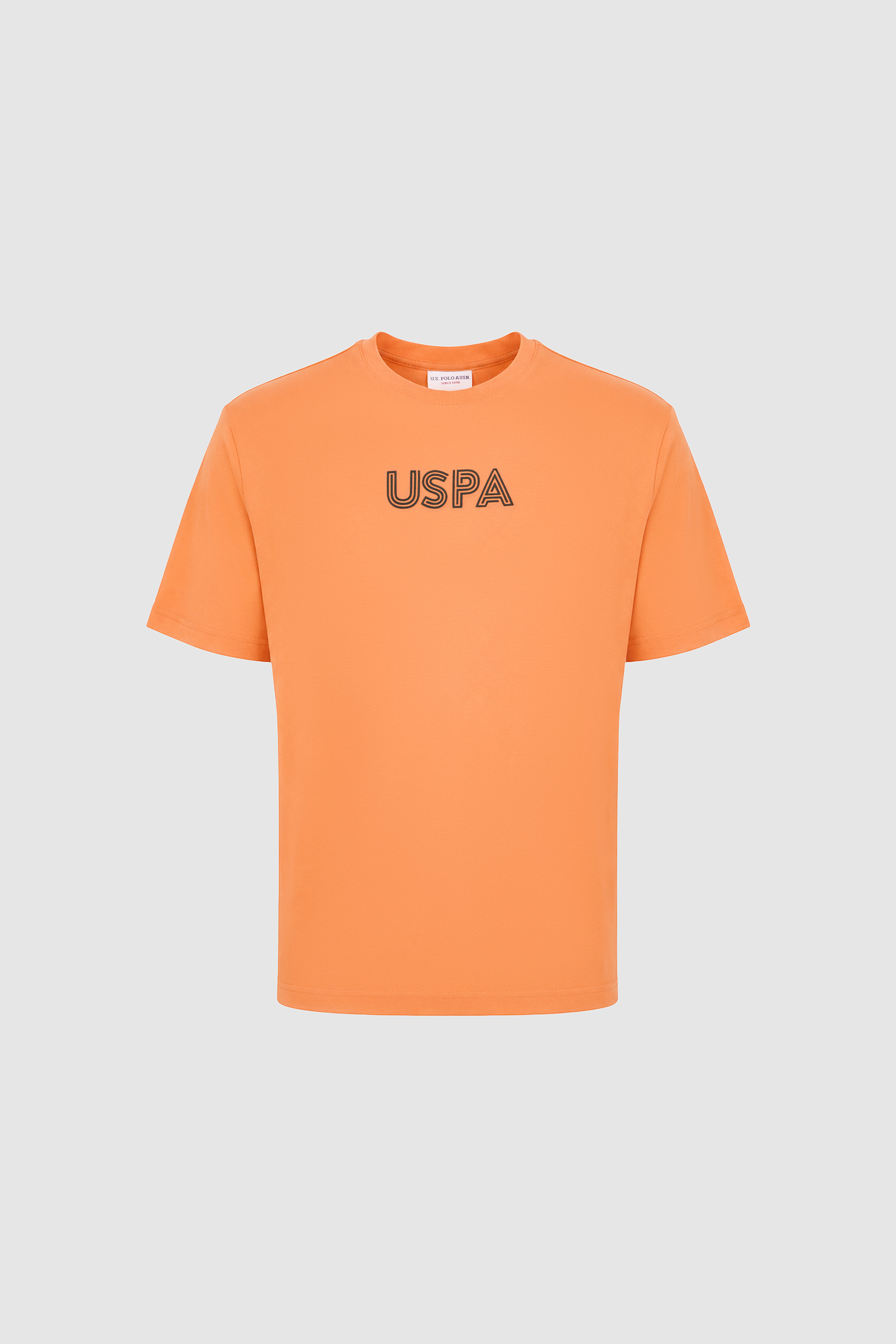 Erkek Turuncu Regular Fit Bisiklet Yaka Basic Tişör