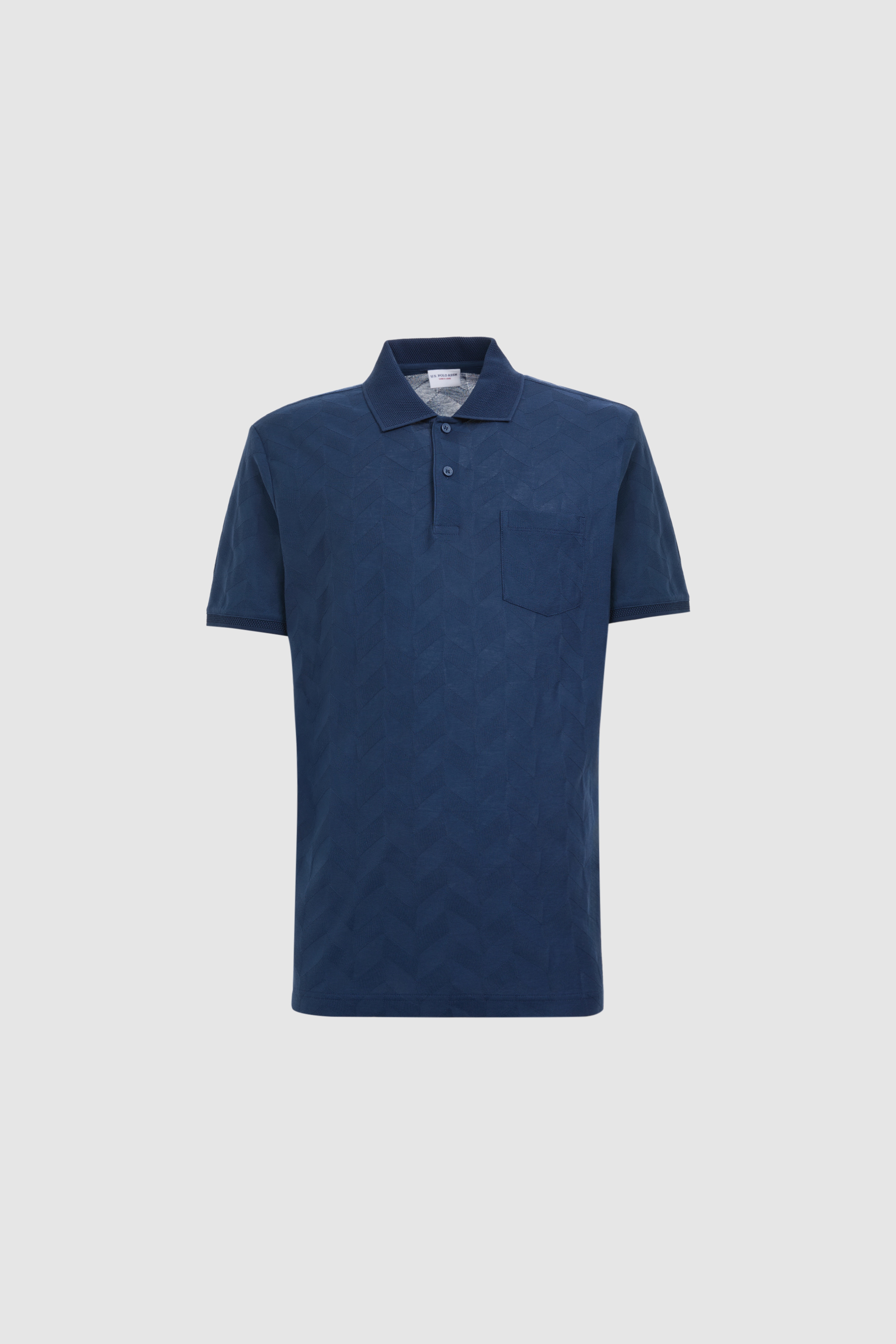 Erkek Açık Lacivert Regular Fit Polo Yaka Tişört - Image 7