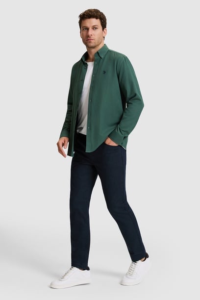 Erkek Yeşil Jean Pantolon