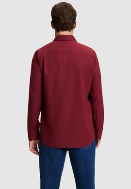 Erkek Bordo Uzun Kollu Basic Gömlek - 50324708200