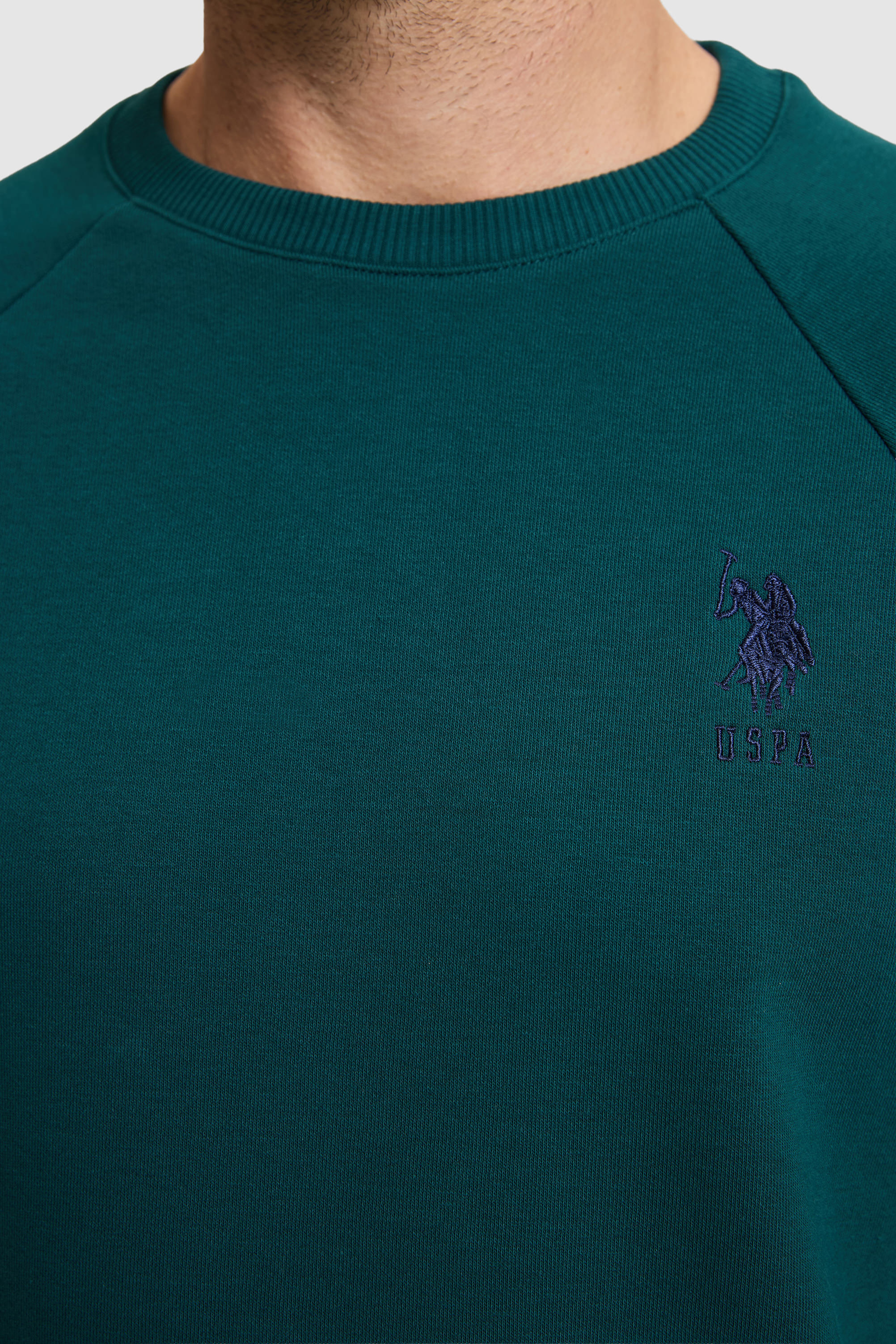 Erkek Yeşil Basic Sweatshirt - Image 6