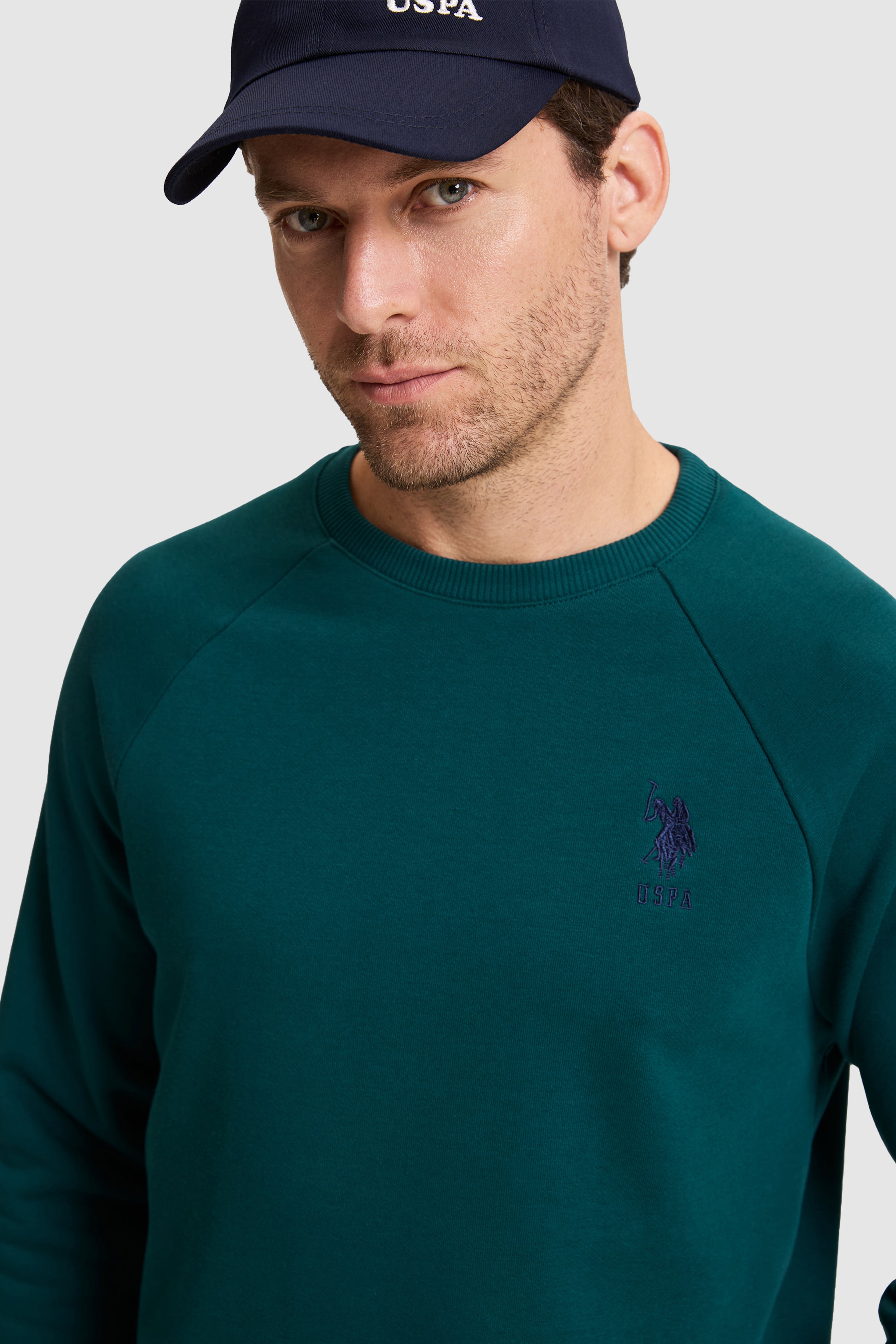 Erkek Yeşil Basic Sweatshirt