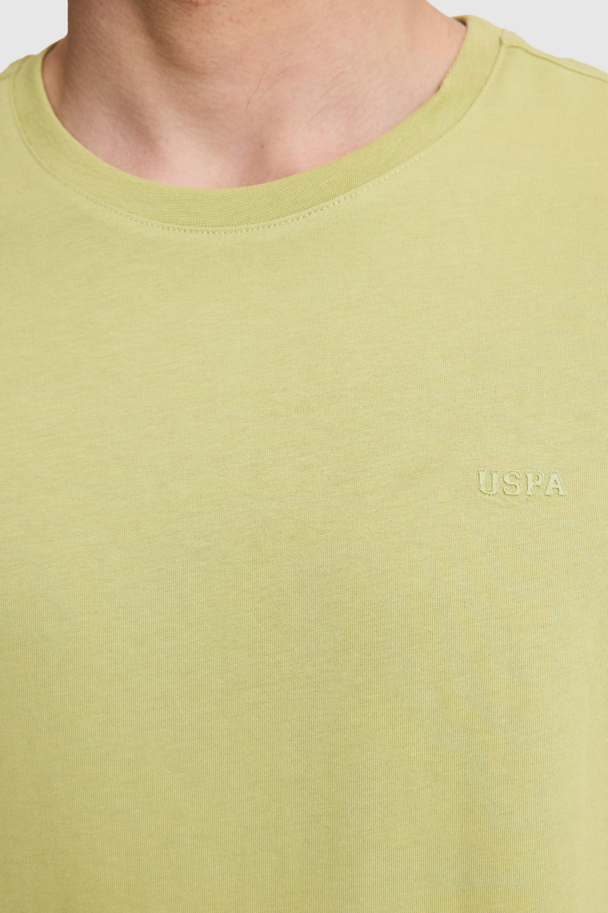 Erkek Yeşil Regular Fit Bisiklet Yaka Basic Tişört - 50327022040