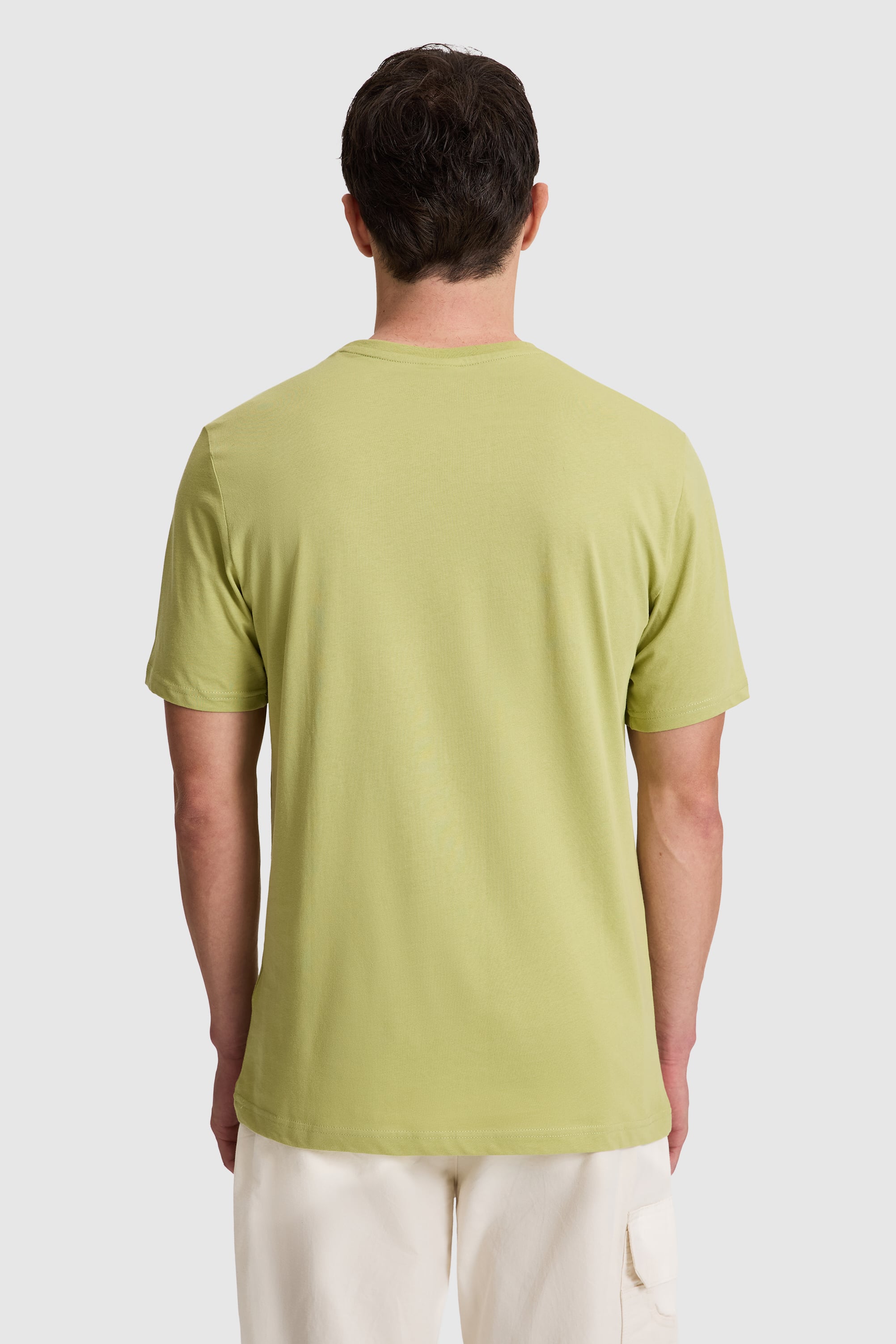 Erkek Yeşil Regular Fit Bisiklet Yaka Basic Tişört - 50327022040