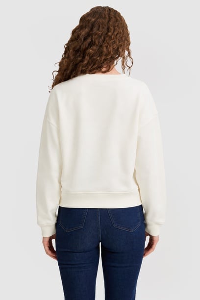 Kadın Fildişi Sweatshirt