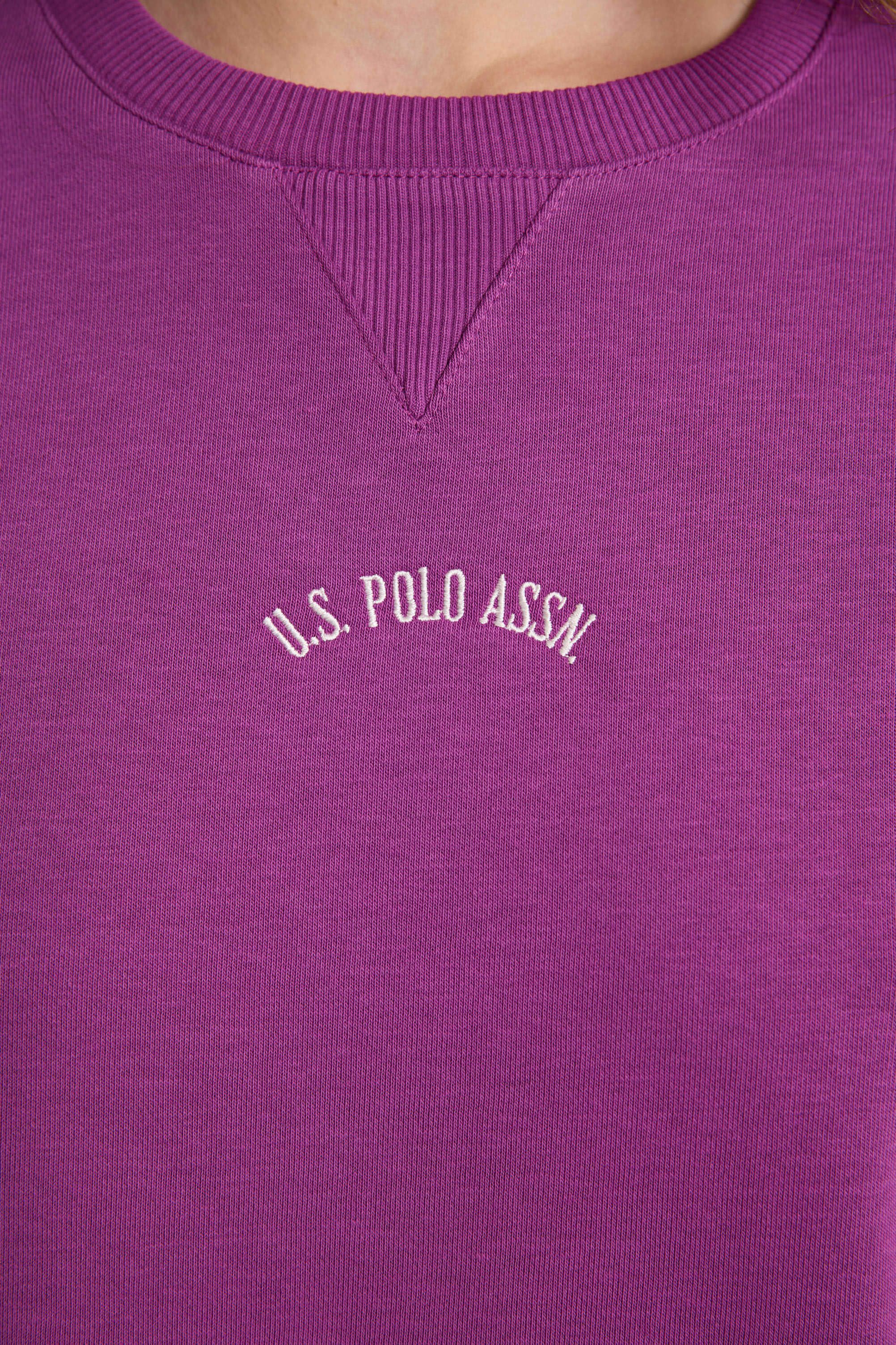 Kadın Menekşe Bisiklet Yaka Sweatshirt - Image 6