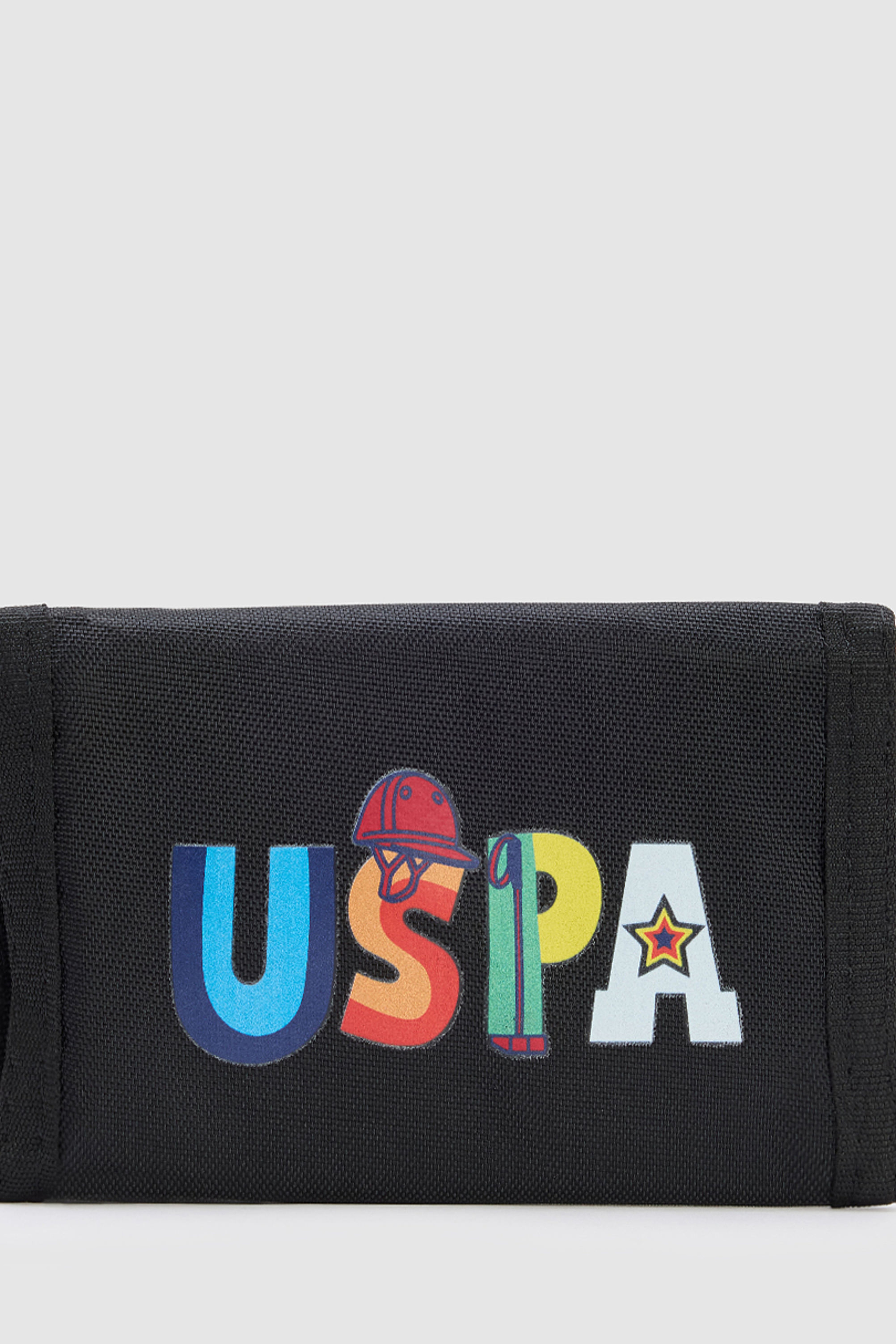 Erkek Çocuk Siyah Dokulu Turkuaz Logo Detaylı Cüzdan - Image 7