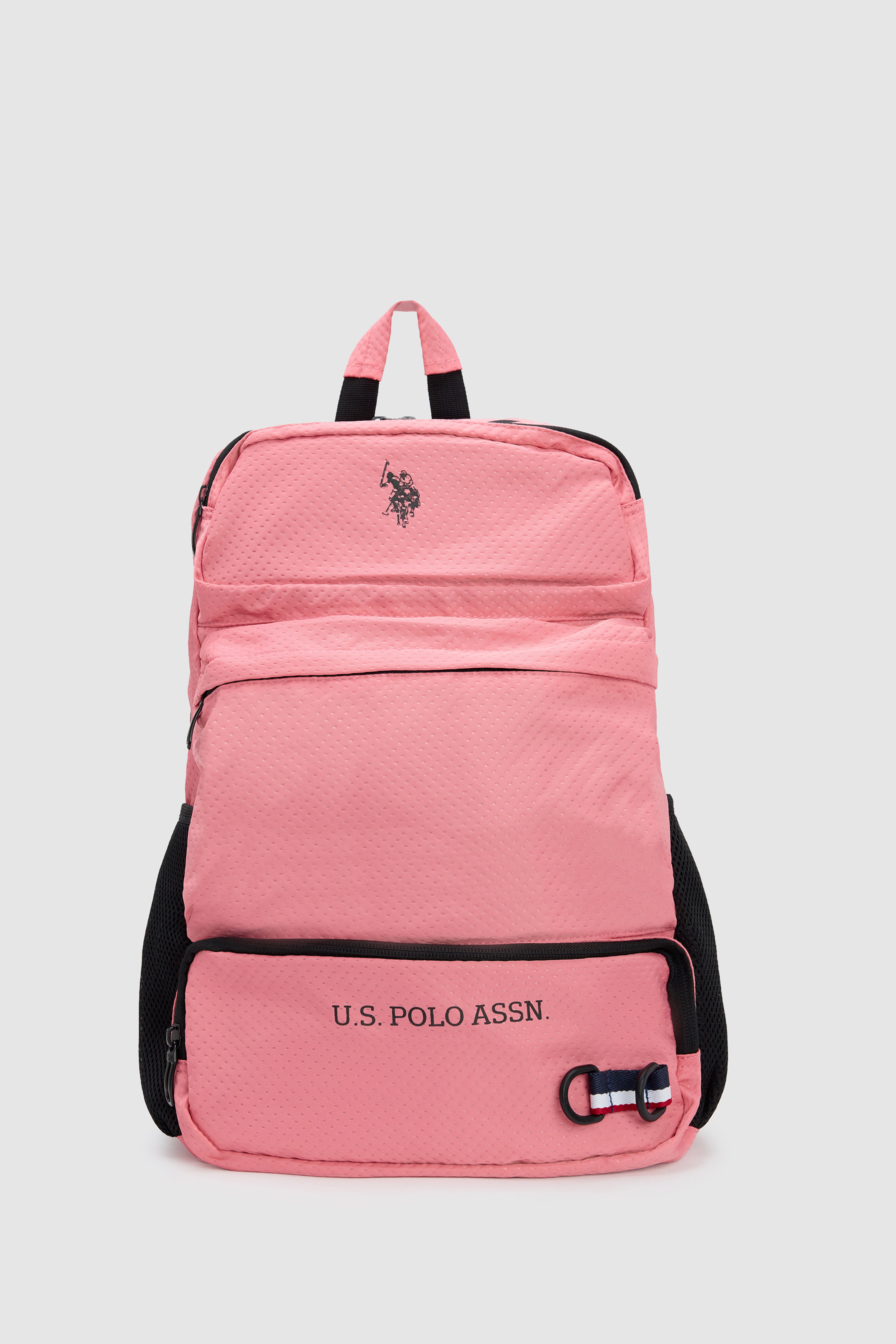 Kız Çocuk Pembe Dokulu Çok Cepli Sırt Çantası - Image 1