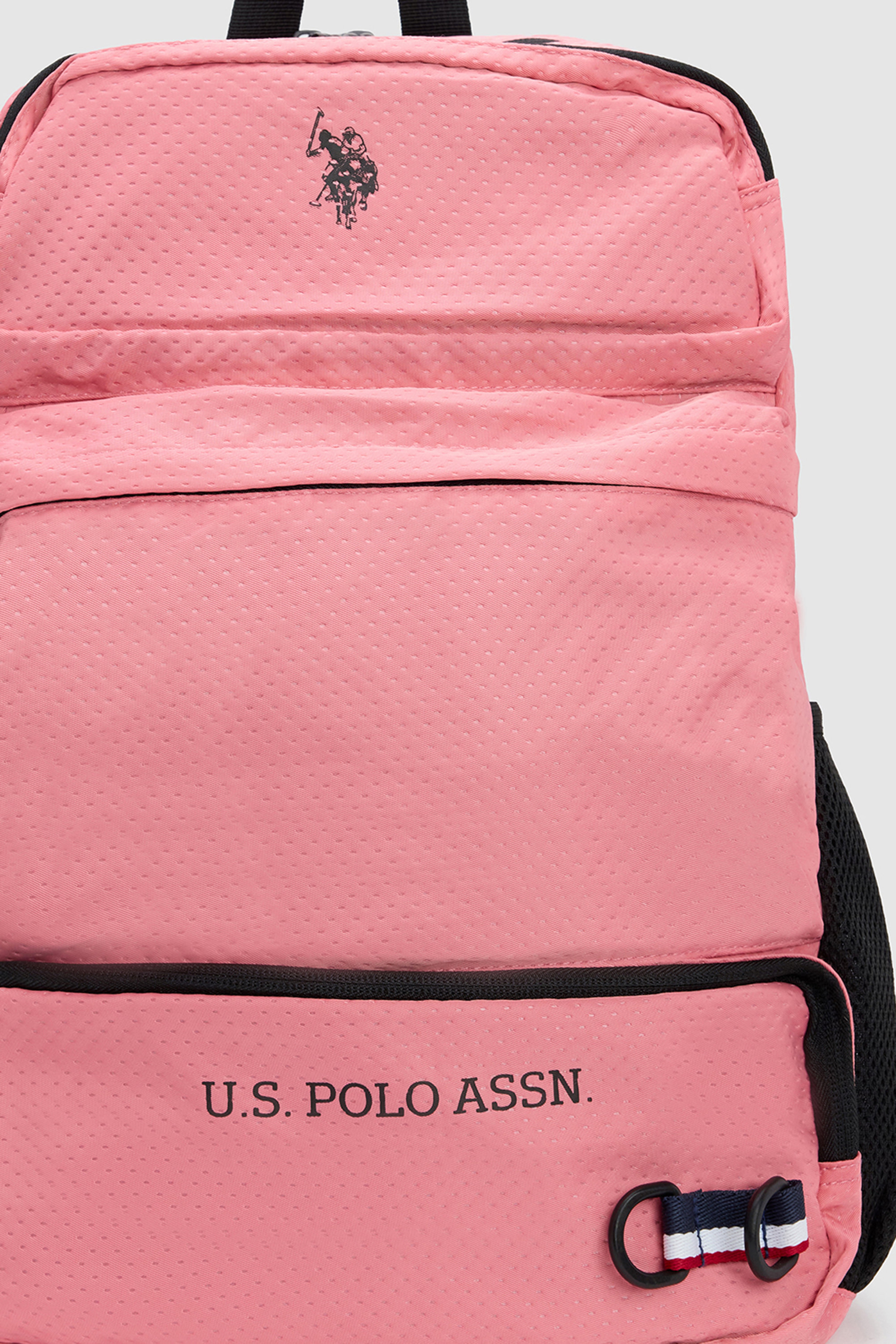 Kız Çocuk Pembe Dokulu Çok Cepli Sırt Çantası
