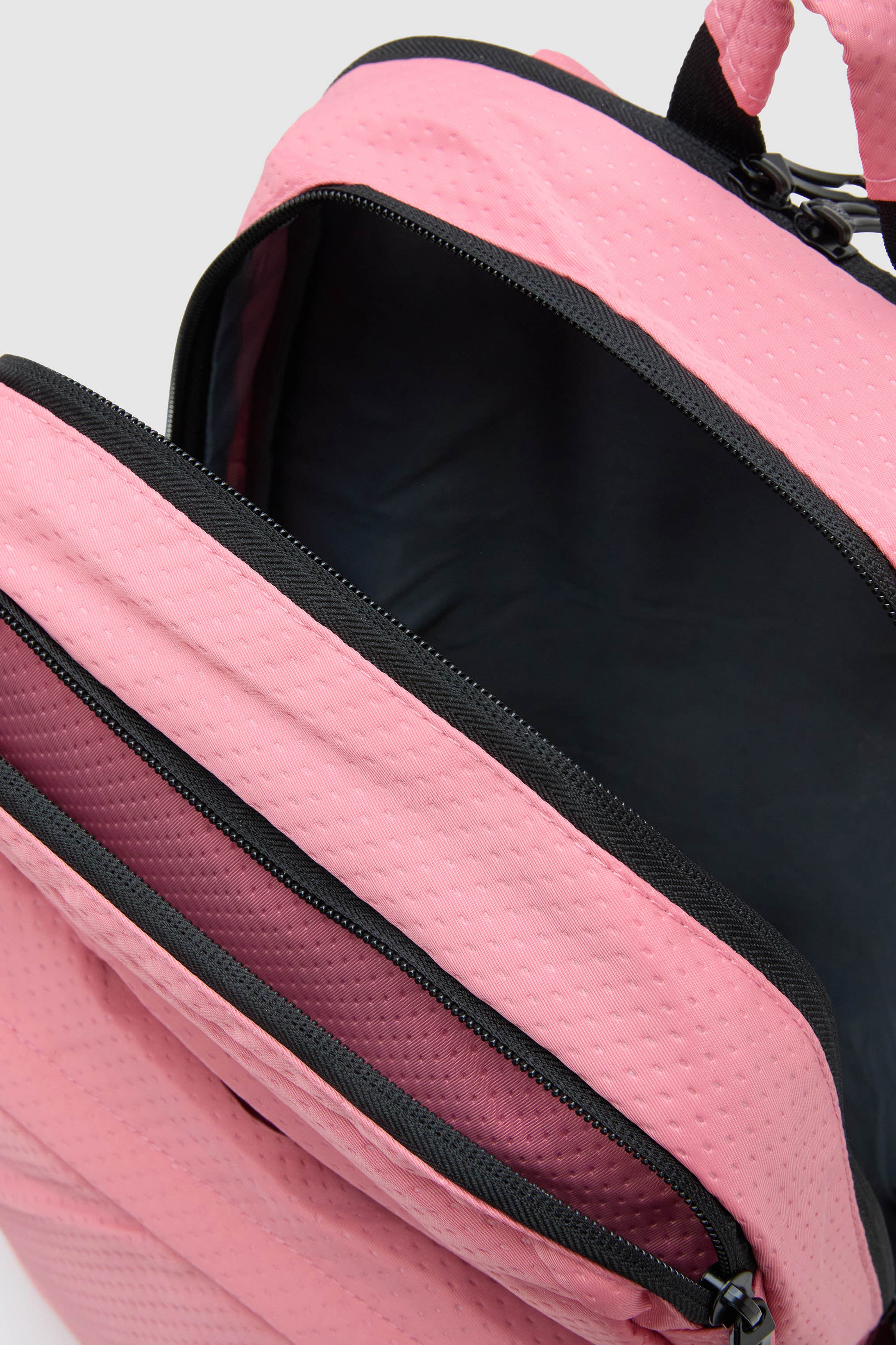 Kız Çocuk Pembe Dokulu Çok Cepli Sırt Çantası