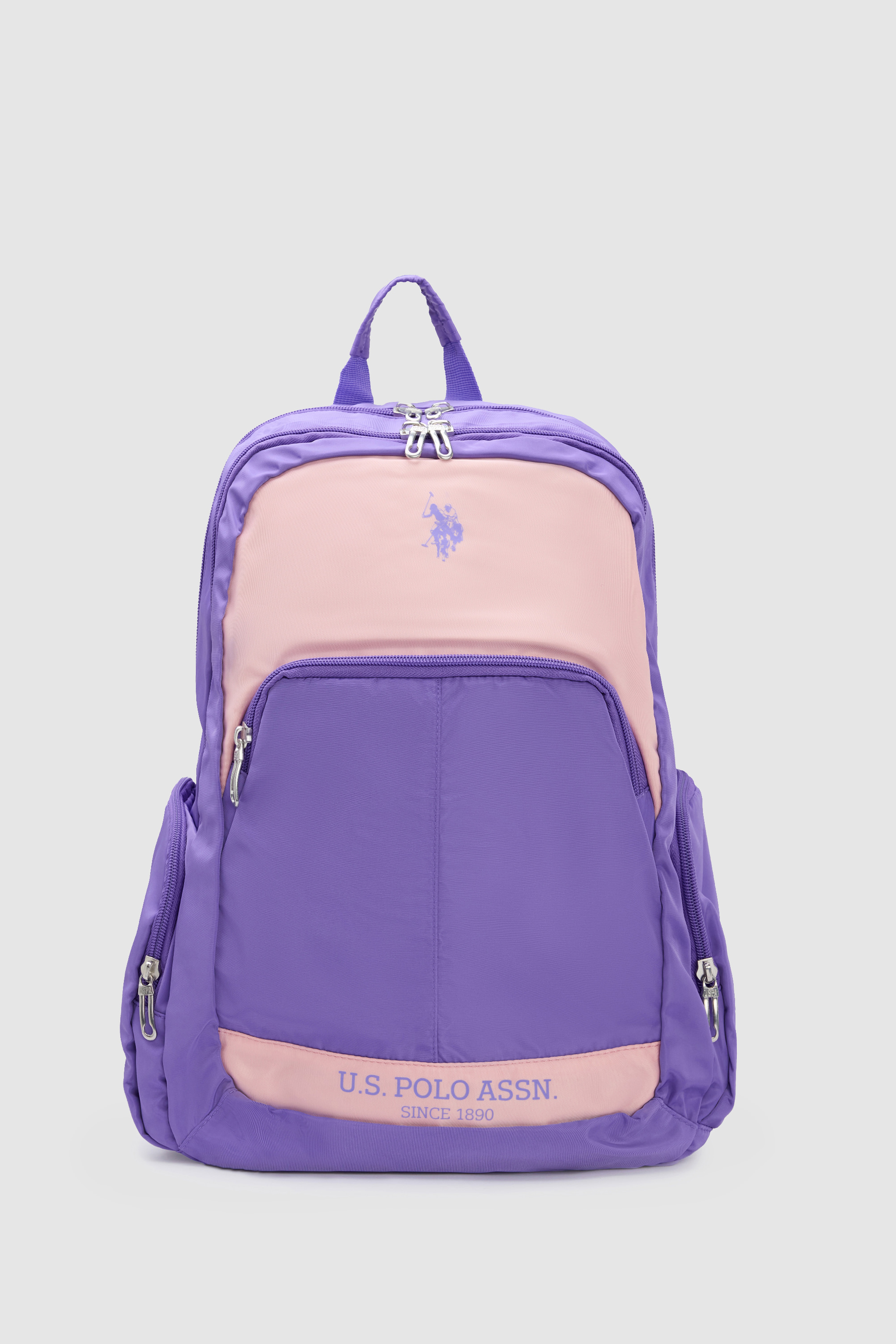 Kız Çocuk Lila-Pembe Kontrast Detaylı Sırt Çantası - Image 1