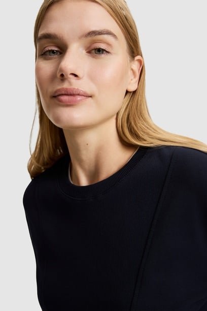 Kadın Lacivert Bisiklet Yaka Sweatshirt