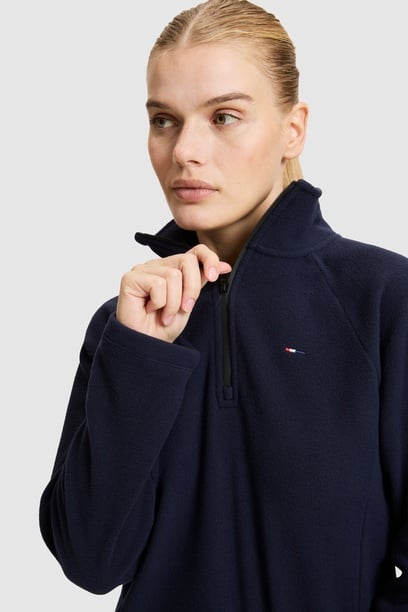 Kadın Lacivert Yarım Fermuarlı Sweatshirt