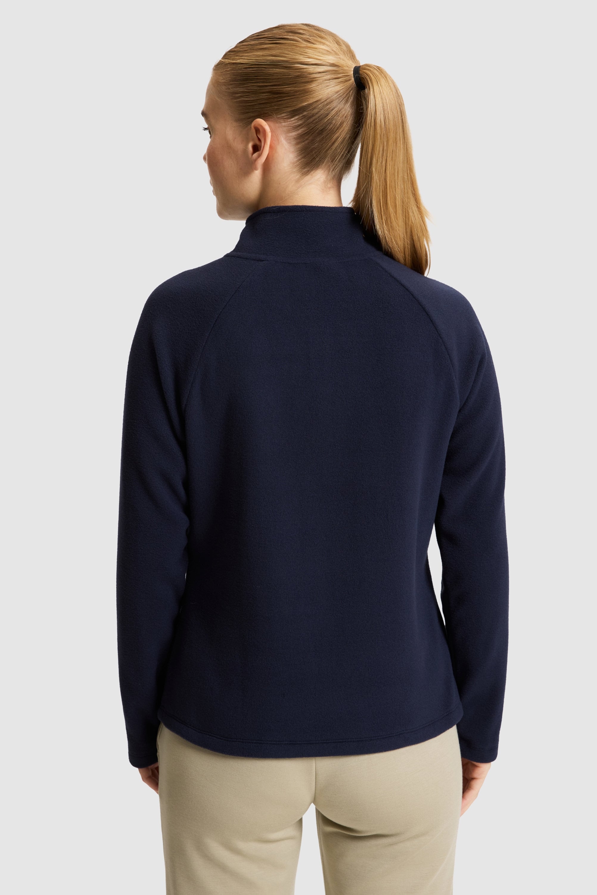 Kadın Lacivert Yarım Fermuarlı Sweatshirt