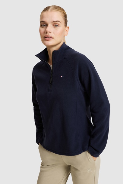 Kadın Lacivert Yarım Fermuarlı Sweatshirt