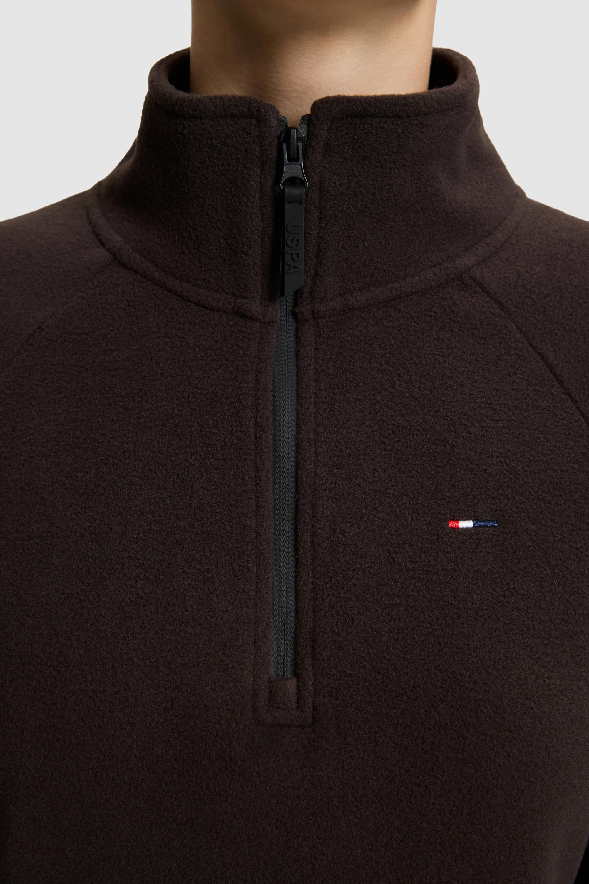 Kadın Koyu Kahverengi Yarım Fermuarlı Sweatshirt - Image 6