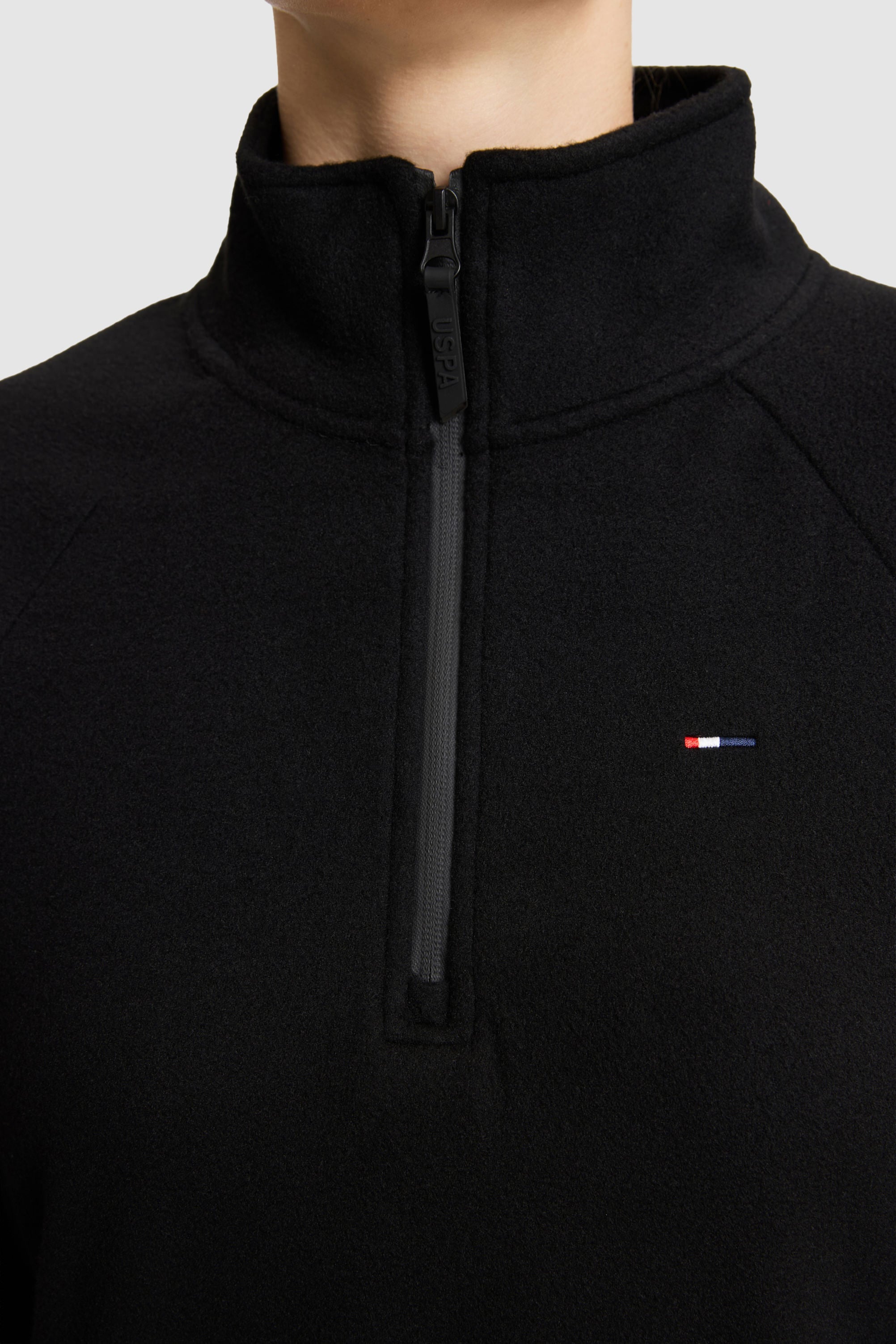 Kadın Siyah Yarım Fermuarlı Sweatshirt - Image 7